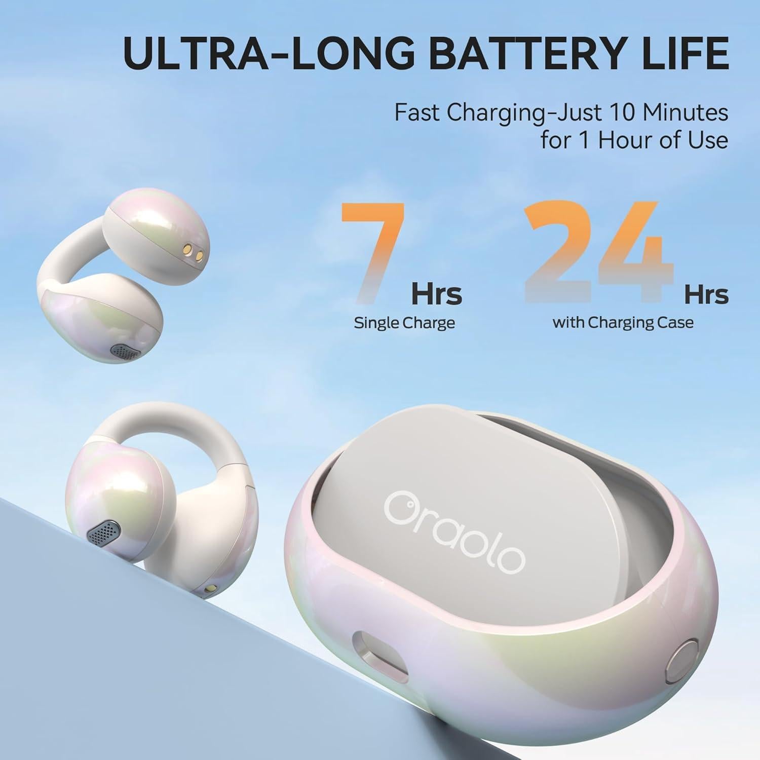 Auriculares Inalámbricos Oraolo AC600, Bluetooth 5.4, 21H Batería