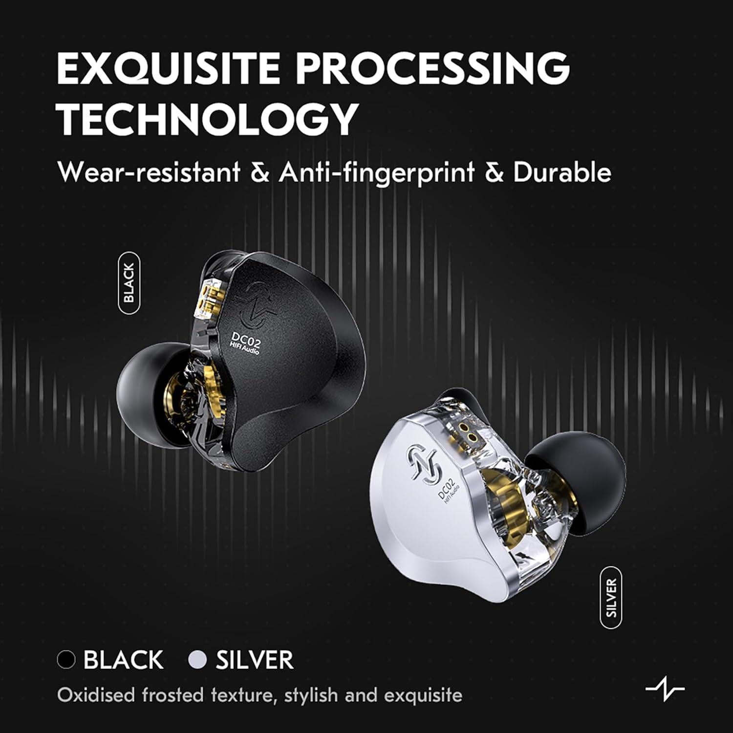 Auriculares In-Ear CCZ DC02 HiFi con Micrófono Plata