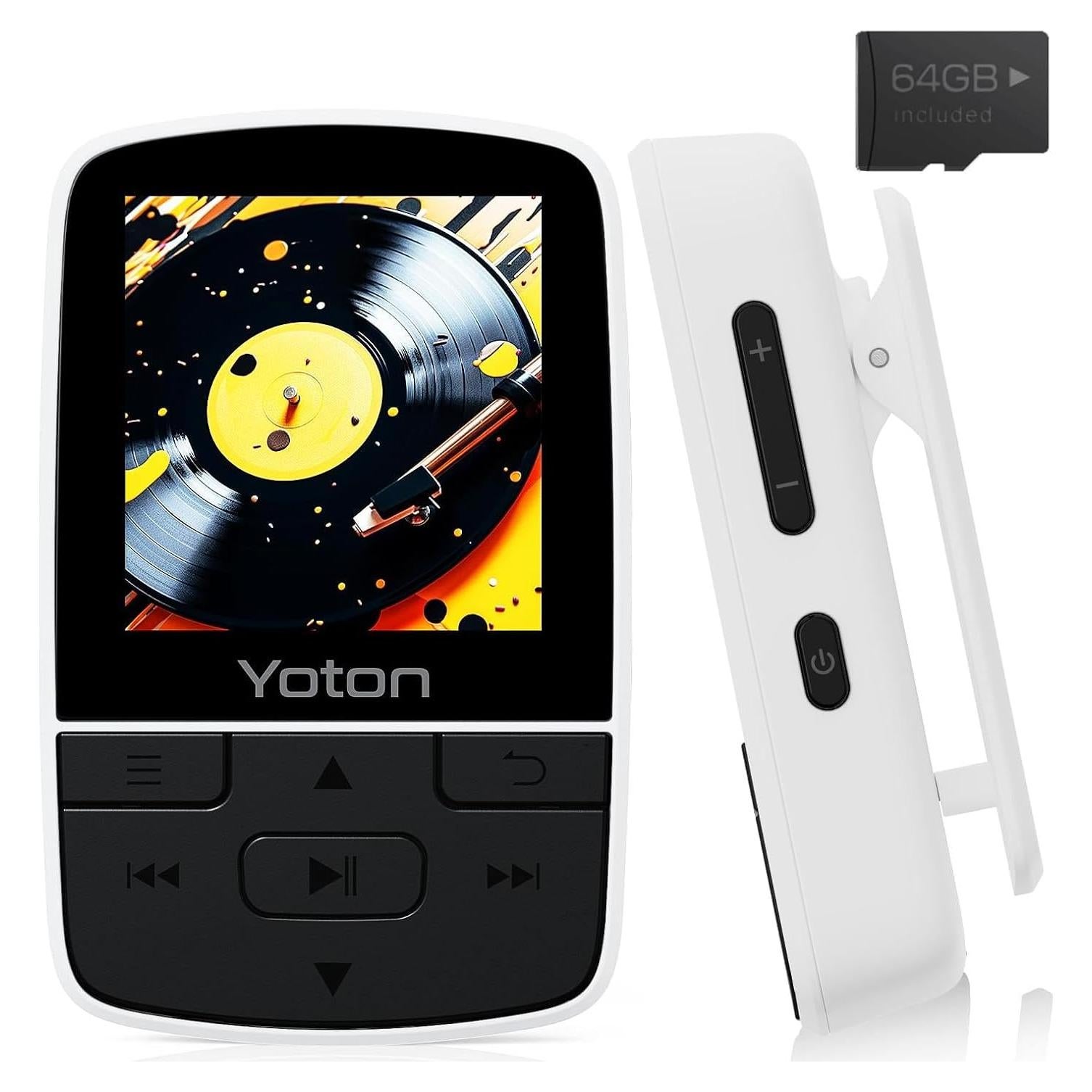 Reproductor MP3 YOTON YM03 Bluetooth 5.2 64GB HiFi Clip Deportivo
