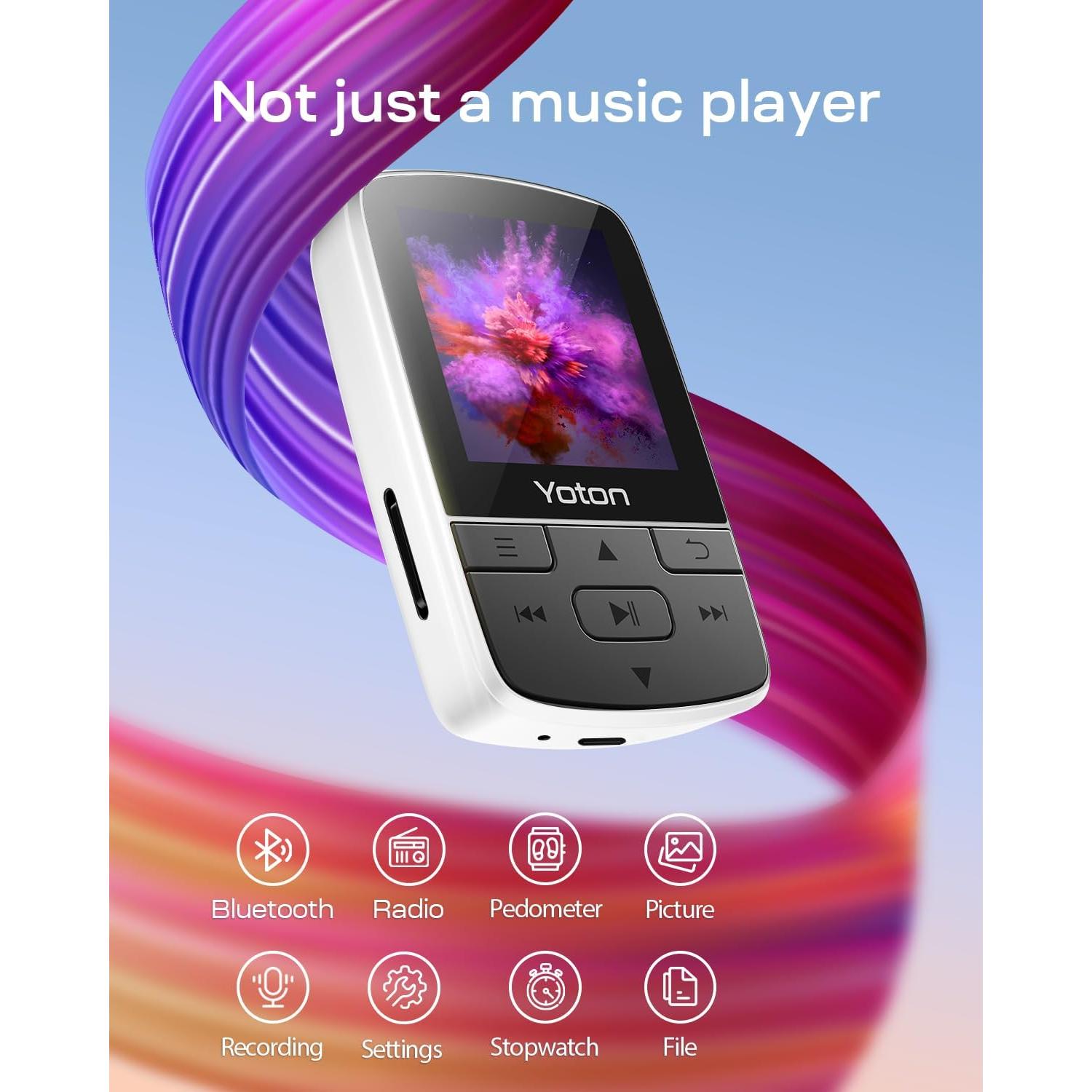 Reproductor MP3 YOTON YM03 Bluetooth 5.2 64GB HiFi Clip Deportivo