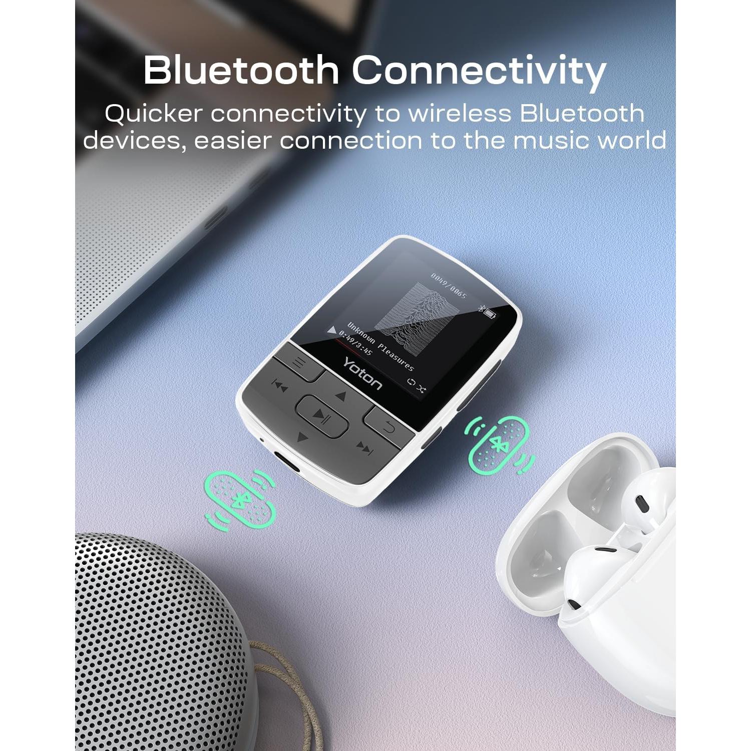Reproductor MP3 YOTON YM03 Bluetooth 5.2 64GB HiFi Clip Deportivo