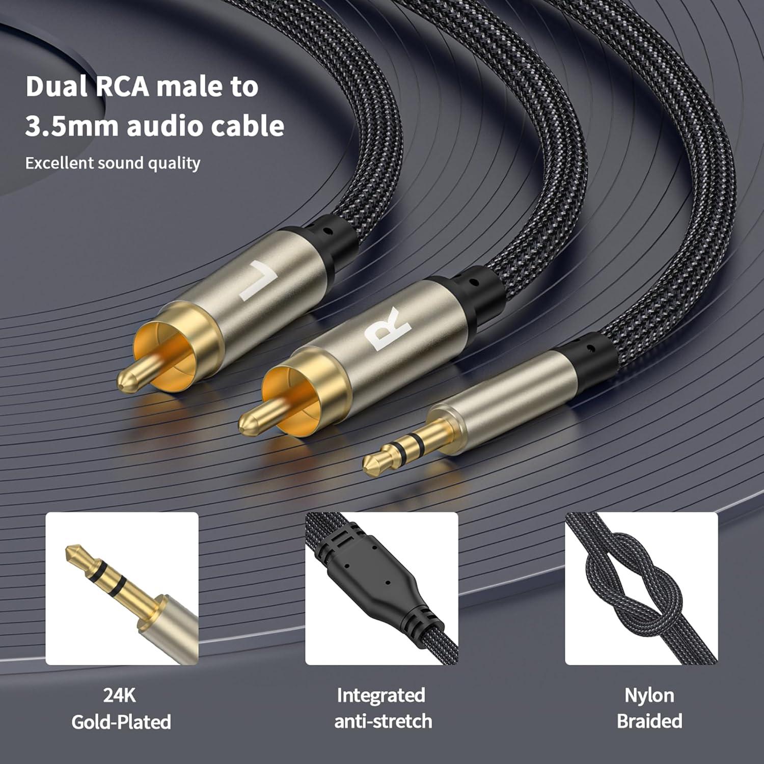 Adaptador de Audio 3.5mm a Doble RCA ZTOXLR 10.06m