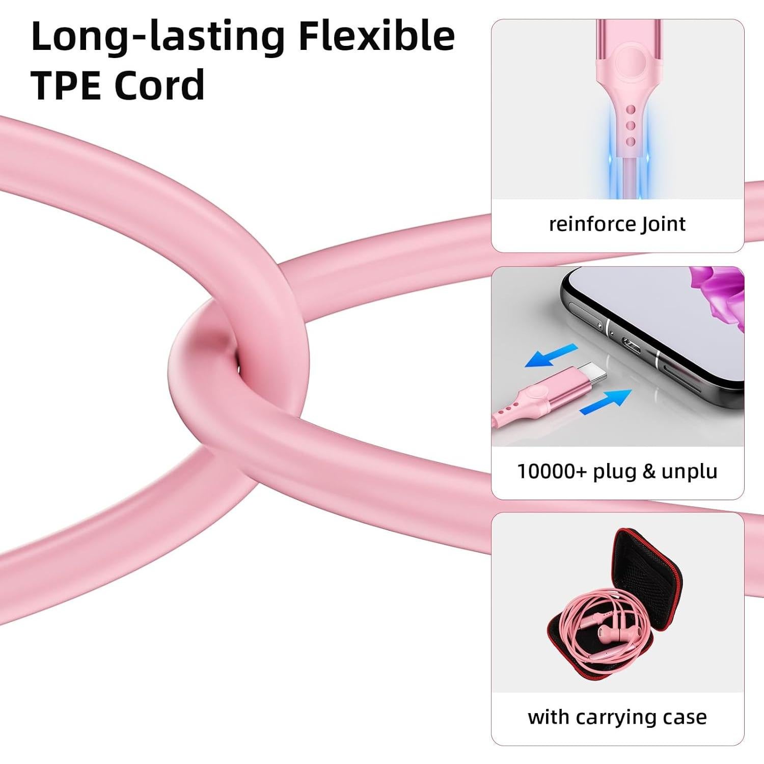 Auriculares USB C COOYA HiFi Estéreo con Micrófono 90.7g