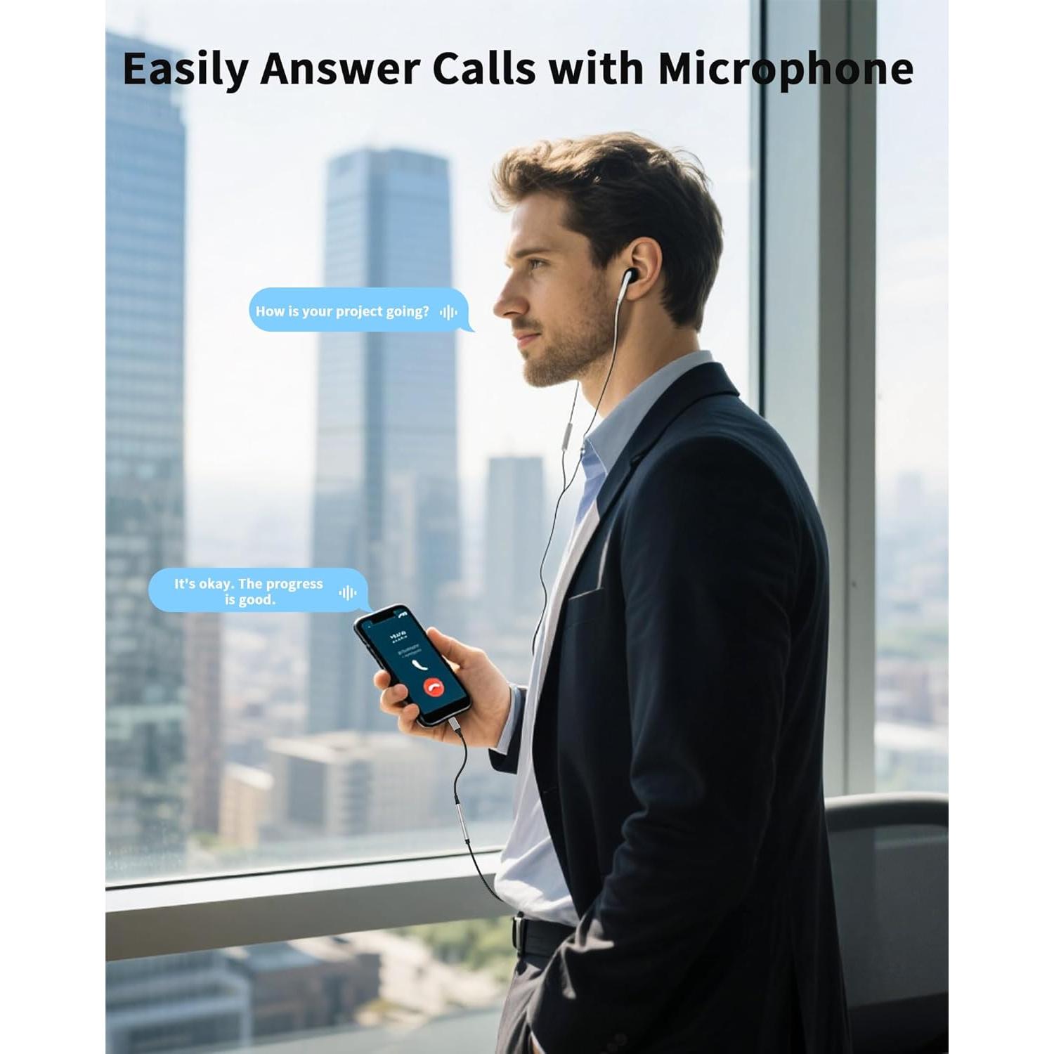 Adaptador USB C a 3.5mm Bkduice HiFi - 2 Paquete