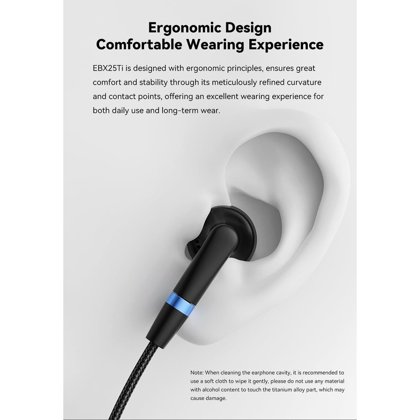 Auriculares HiFi NICEHCK EBX25Ti con Cable Desmontable 4.4mm