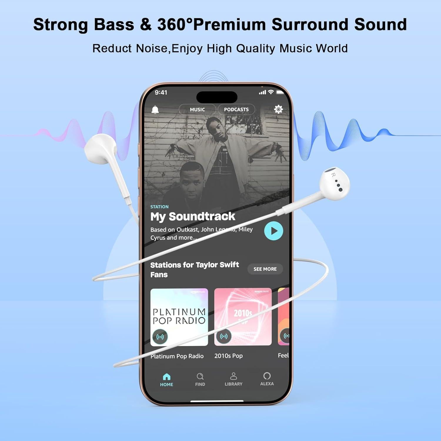 Auriculares USB C Intrauditivos HiFi esbeecables 2 Pack