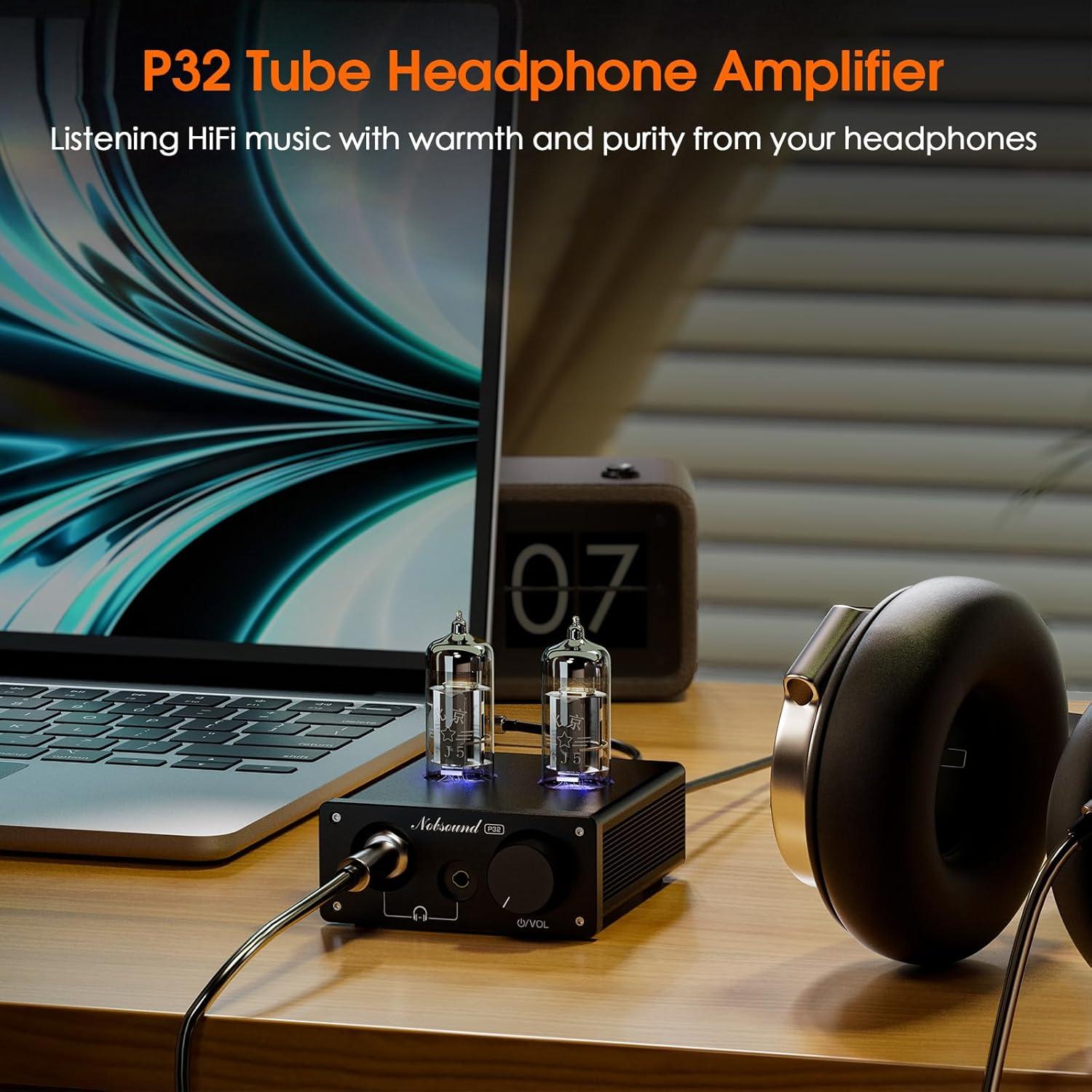 Amplificador de Auriculares Nobsound P32 1000mW Válvula HiFi