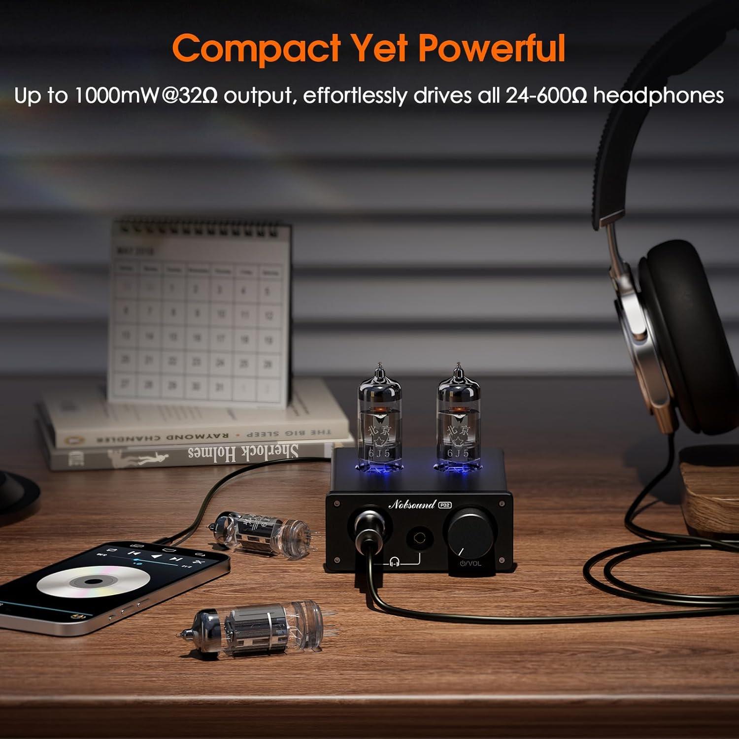 Amplificador de Auriculares Nobsound P32 1000mW Válvula HiFi