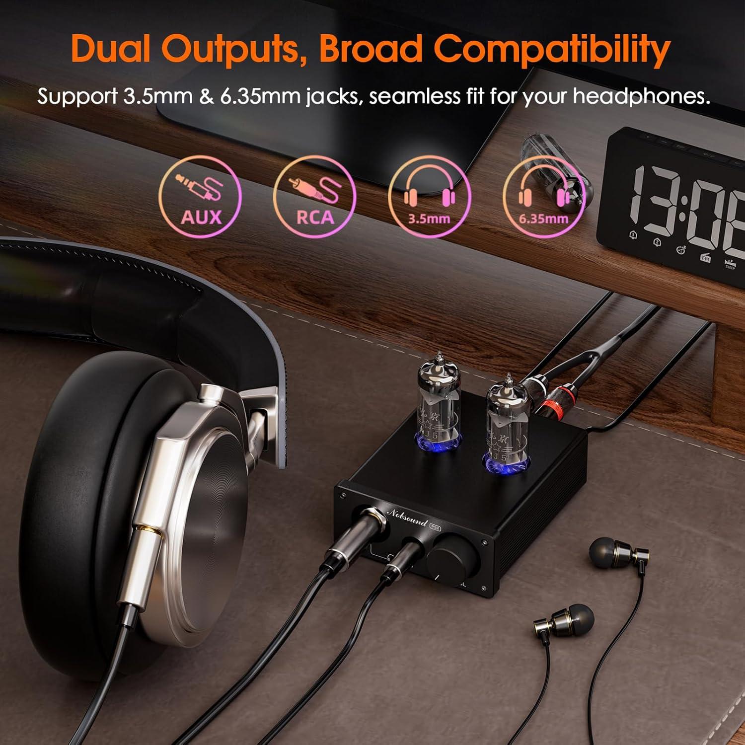 Amplificador de Auriculares Nobsound P32 1000mW Válvula HiFi