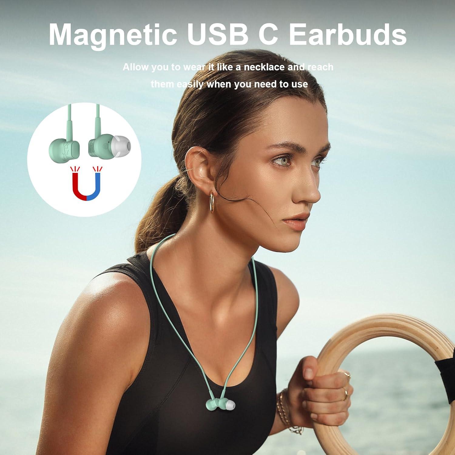 Auriculares In-Ear USB C COOYA HiFi Estéreo con Micrófono