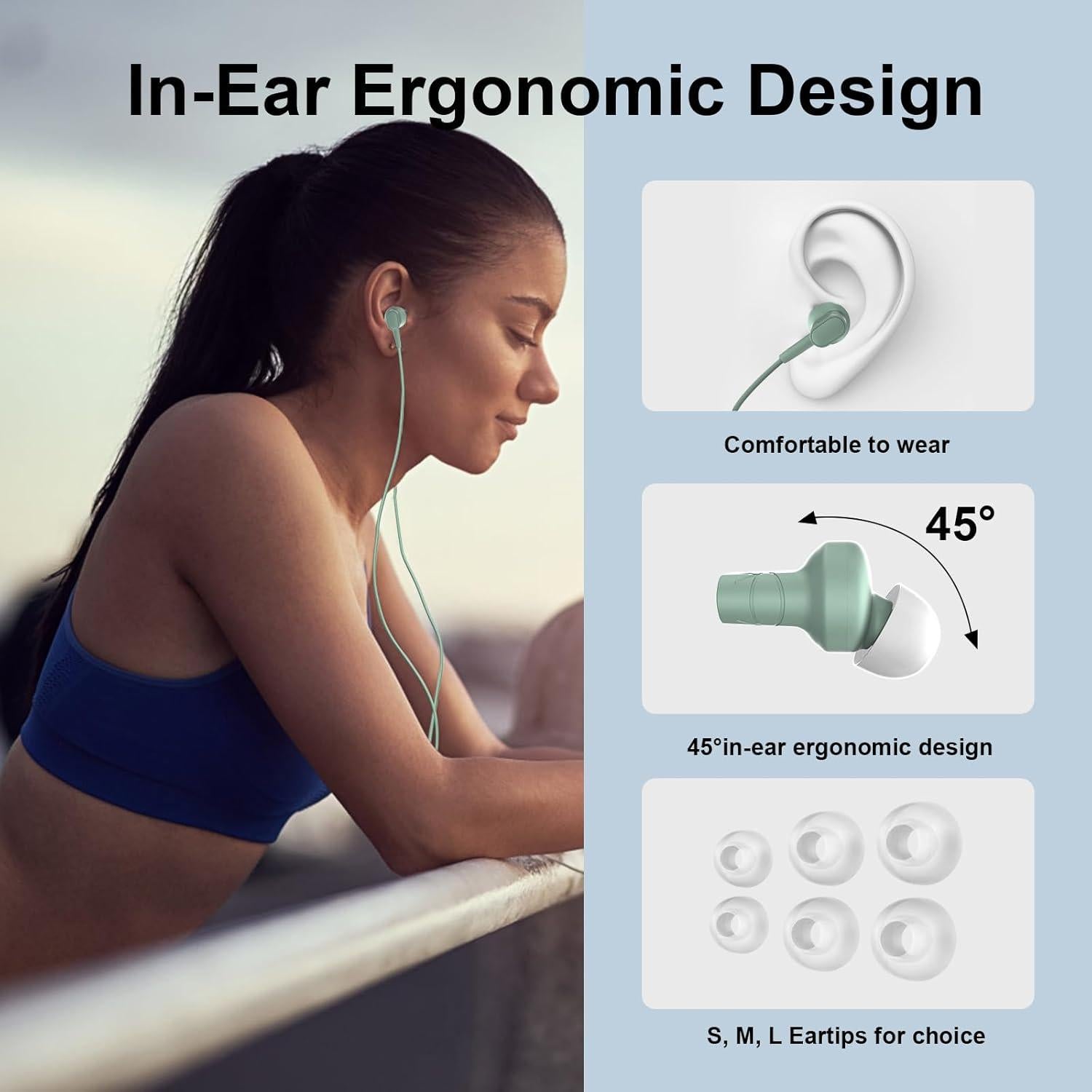 Auriculares In-Ear USB C COOYA HiFi Estéreo con Micrófono