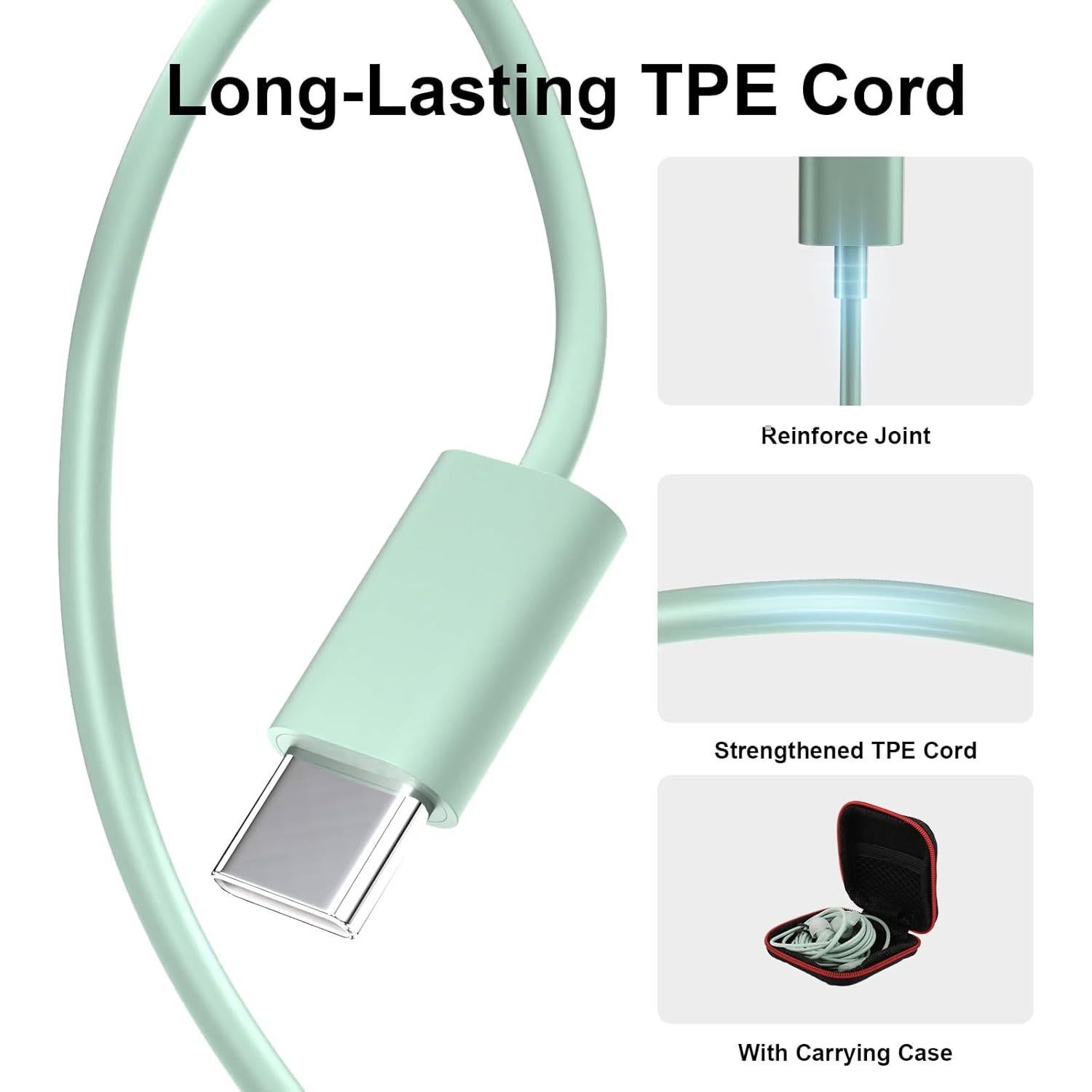 Auriculares In-Ear USB C COOYA HiFi Estéreo con Micrófono