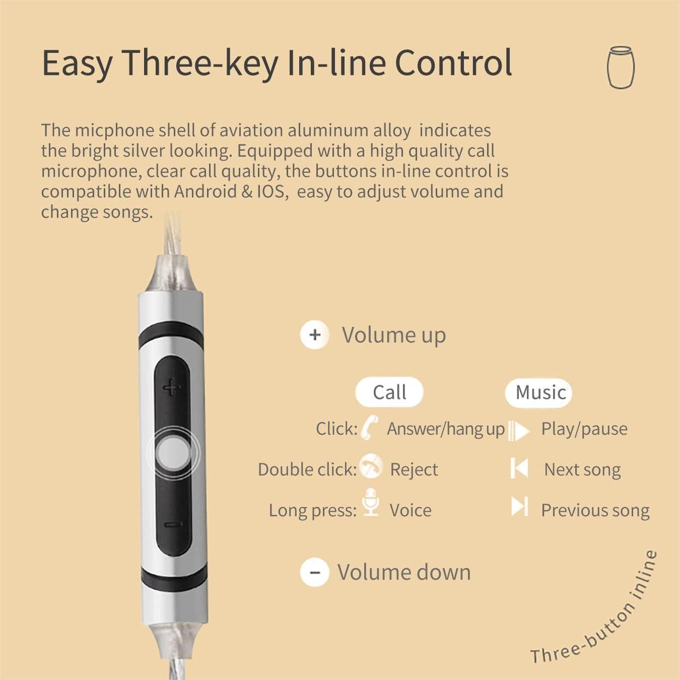 Auriculares In Ear Keephifi HZSOUND Waist Drum 6mm Plata