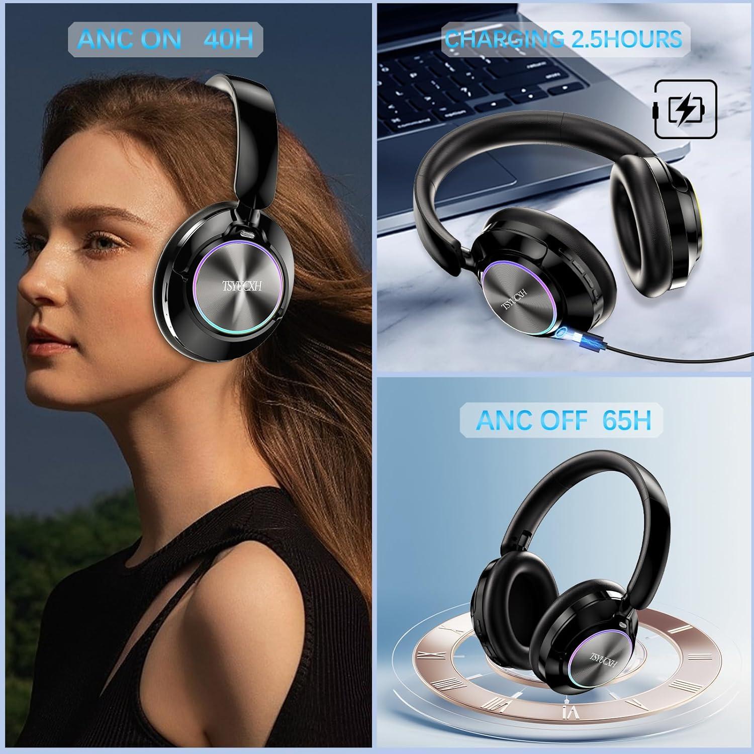 Auriculares Inalámbricos Bluetooth TSYUCXH T20 con ANC 60h