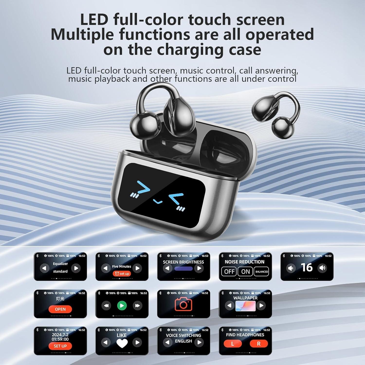 Auriculares Inalámbricos Bluetooth 5.4 TANFESO M100 IPX7 Negro