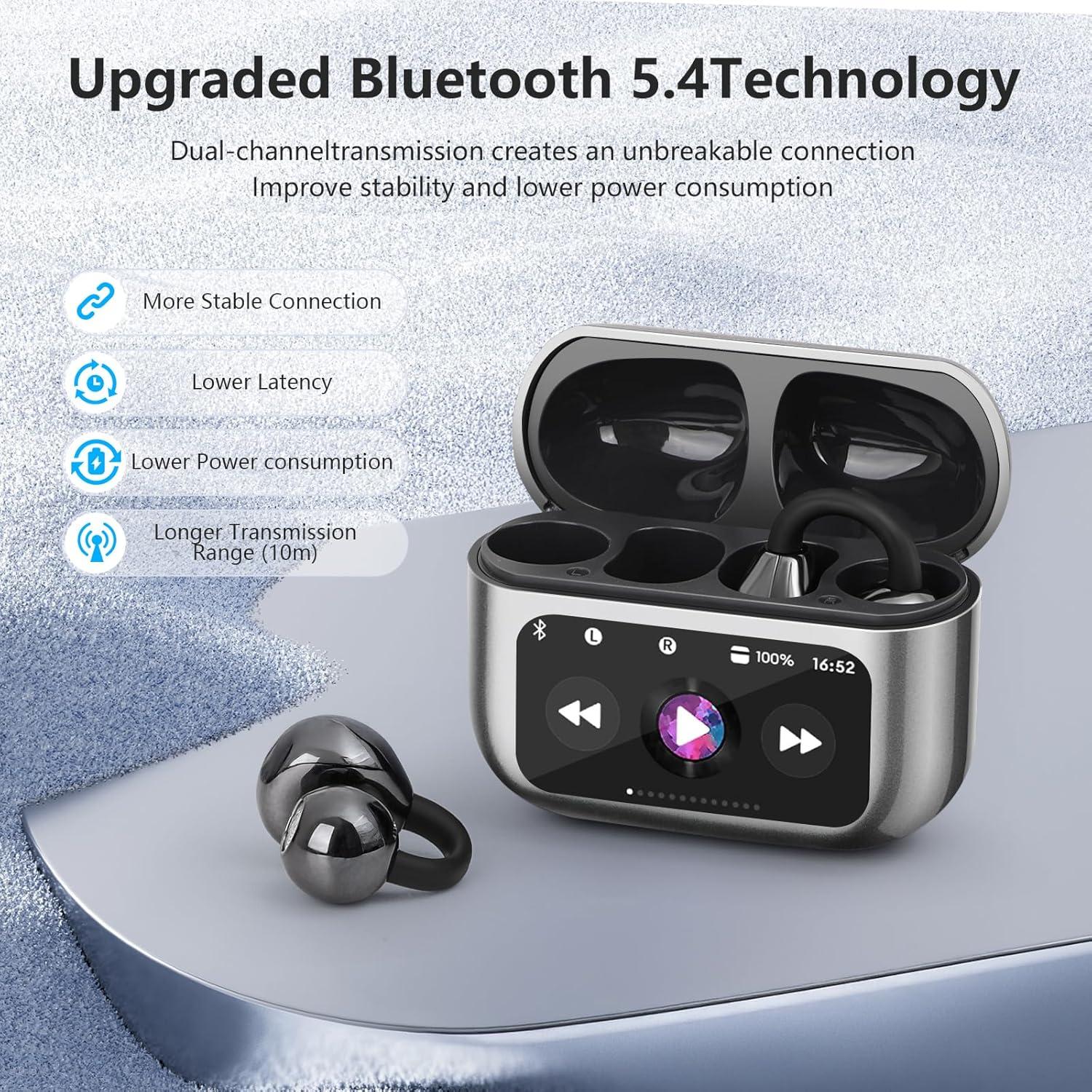 Auriculares Inalámbricos Bluetooth 5.4 TANFESO M100 IPX7 Negro