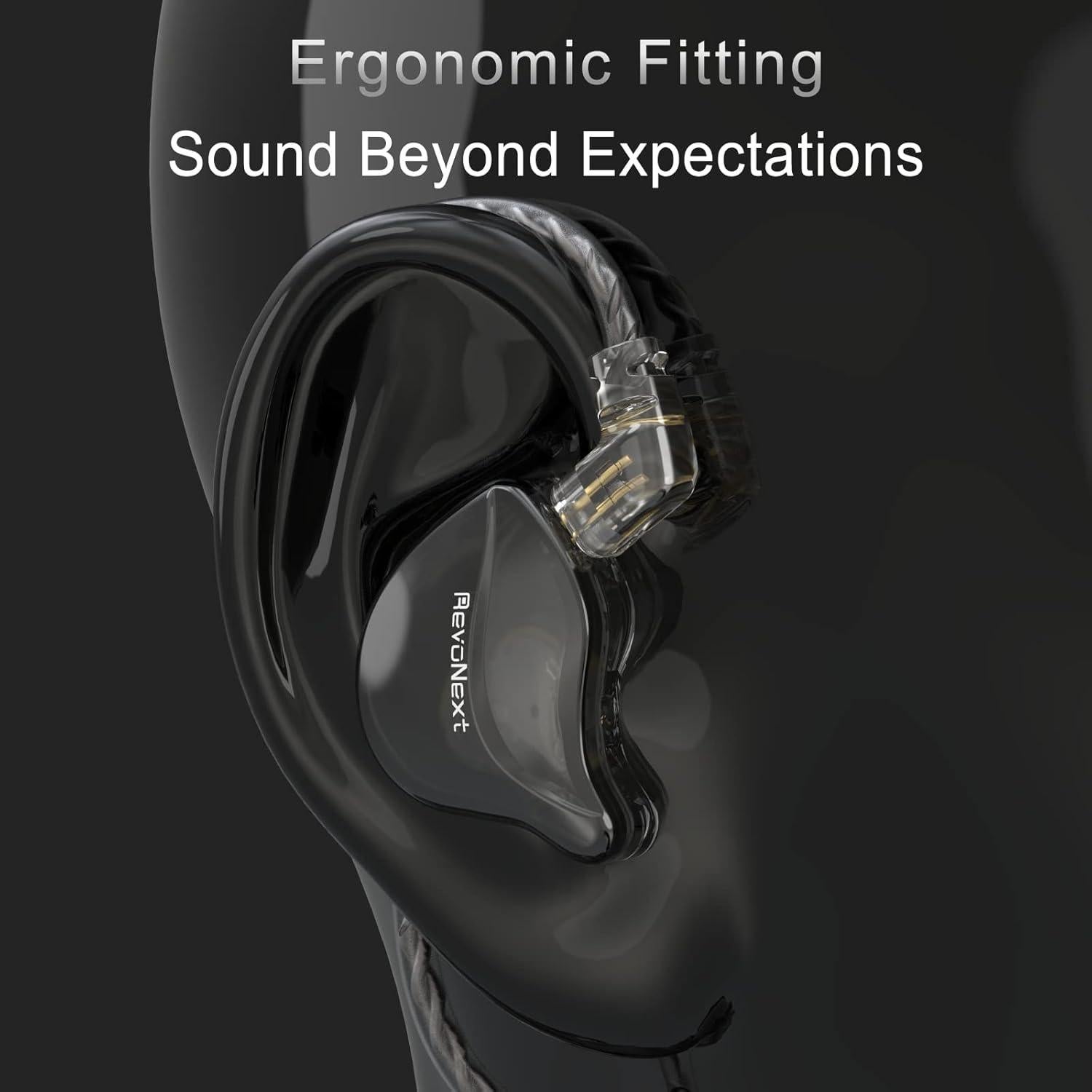 Auriculares In Ear Monitor RevoNext RH212 HiFi Estéreo Negro