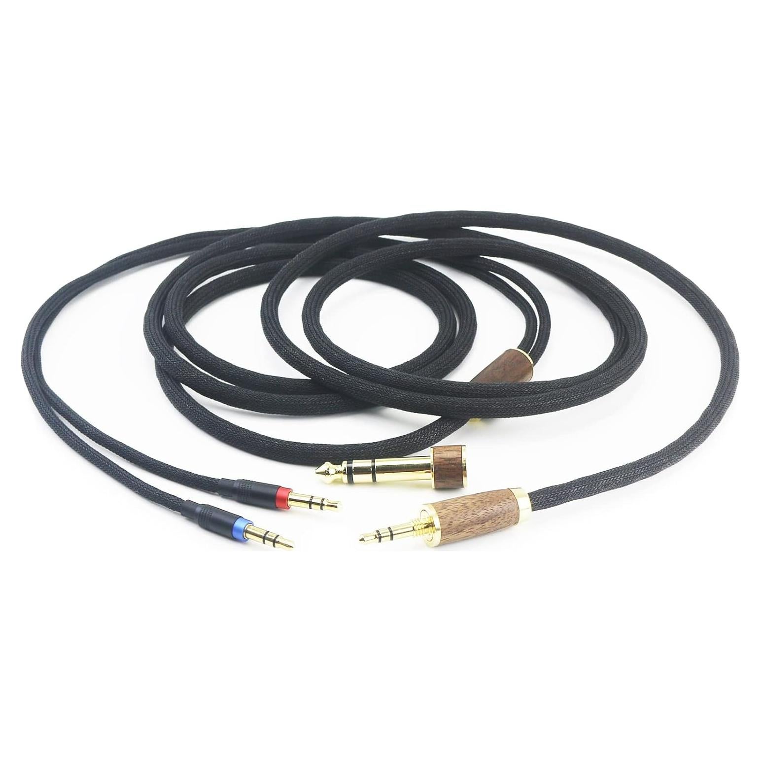 Cable de audio 2m 6N OCC con plata para Hifiman 3.5mm