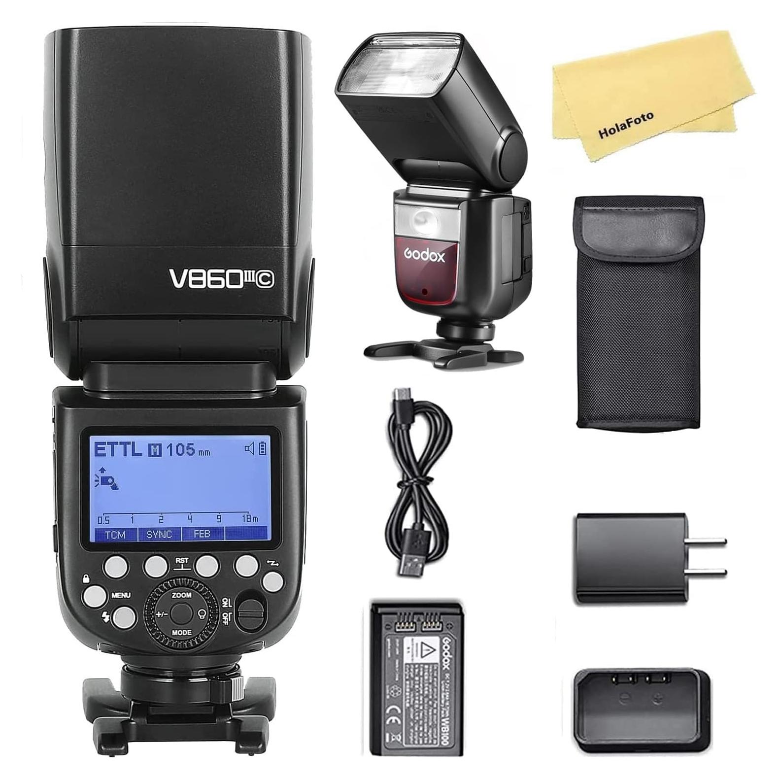 Flash Godox V860III-C para Cámara Canon 480 Flashes 1.5s