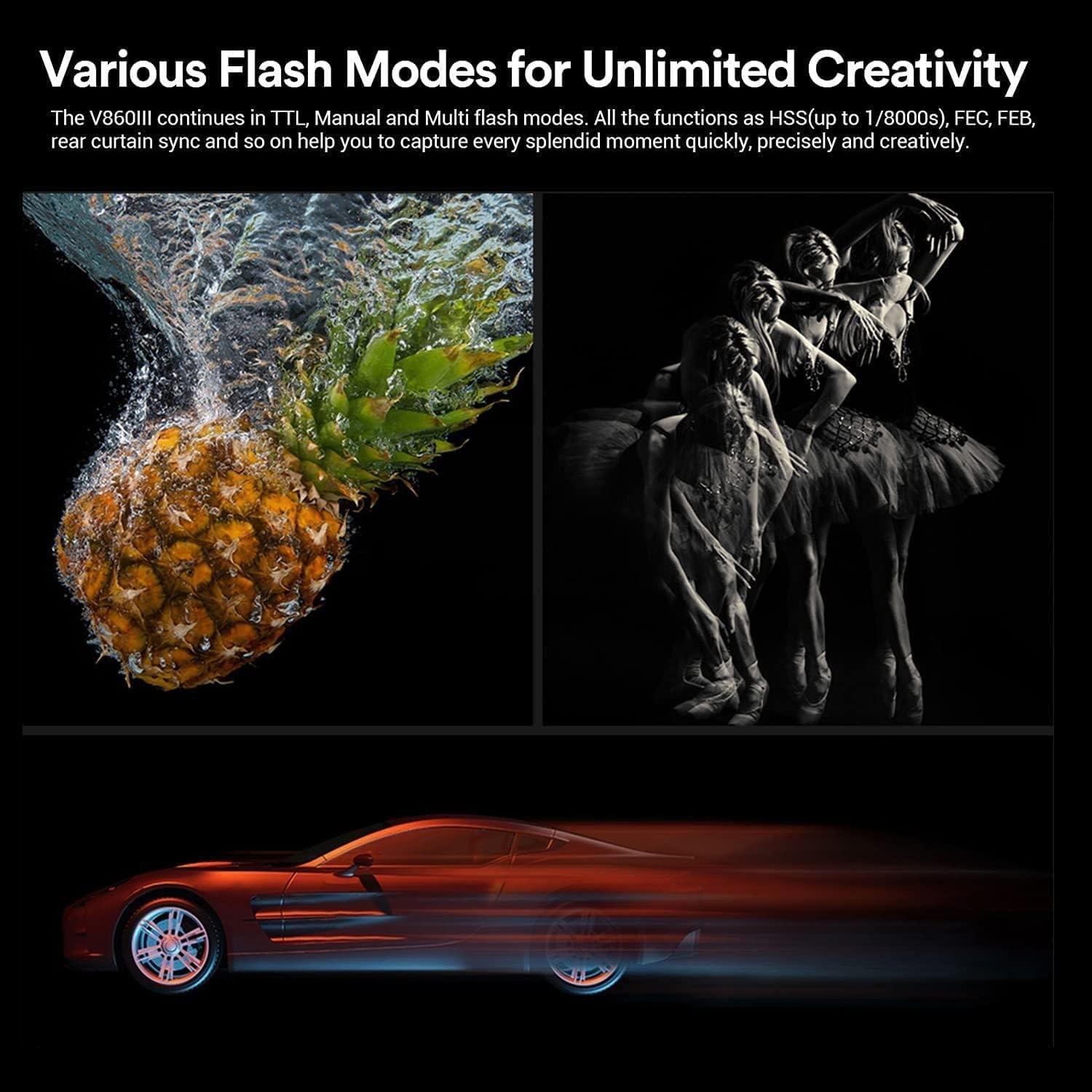 Flash Godox V860III-C para Cámara Canon 480 Flashes 1.5s