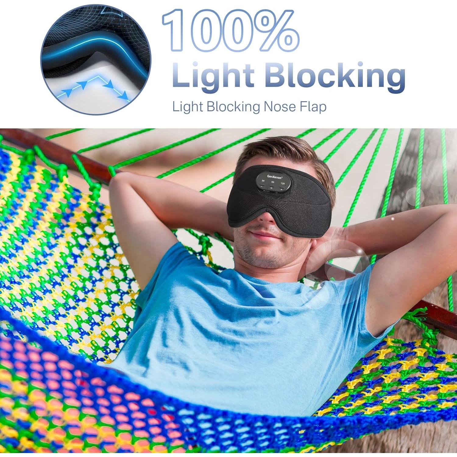 Máscara de Sueño Bluetooth GenXenon 5.2 con Sonidos Relajantes