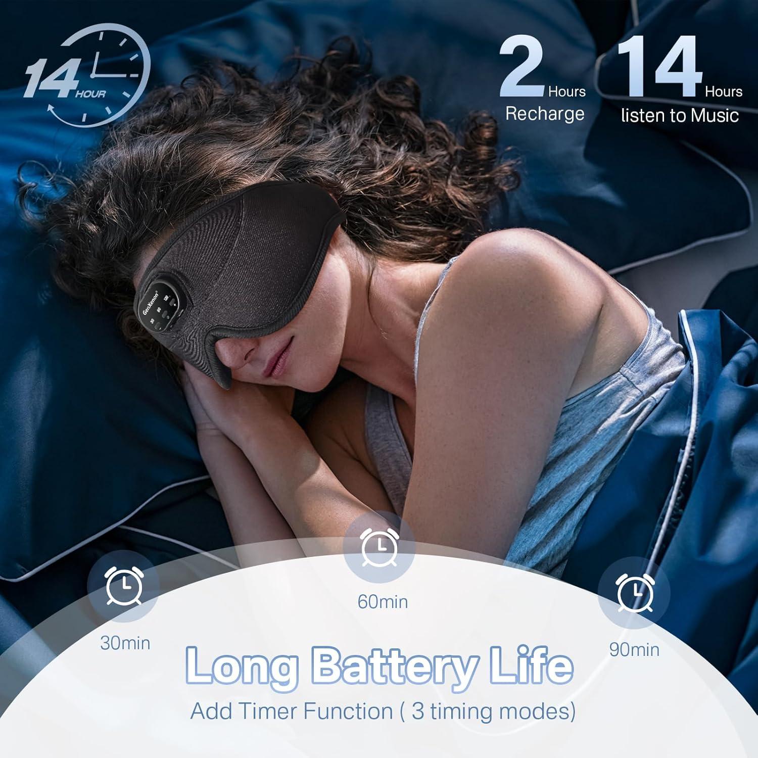 Máscara de Sueño Bluetooth GenXenon 5.2 con Sonidos Relajantes