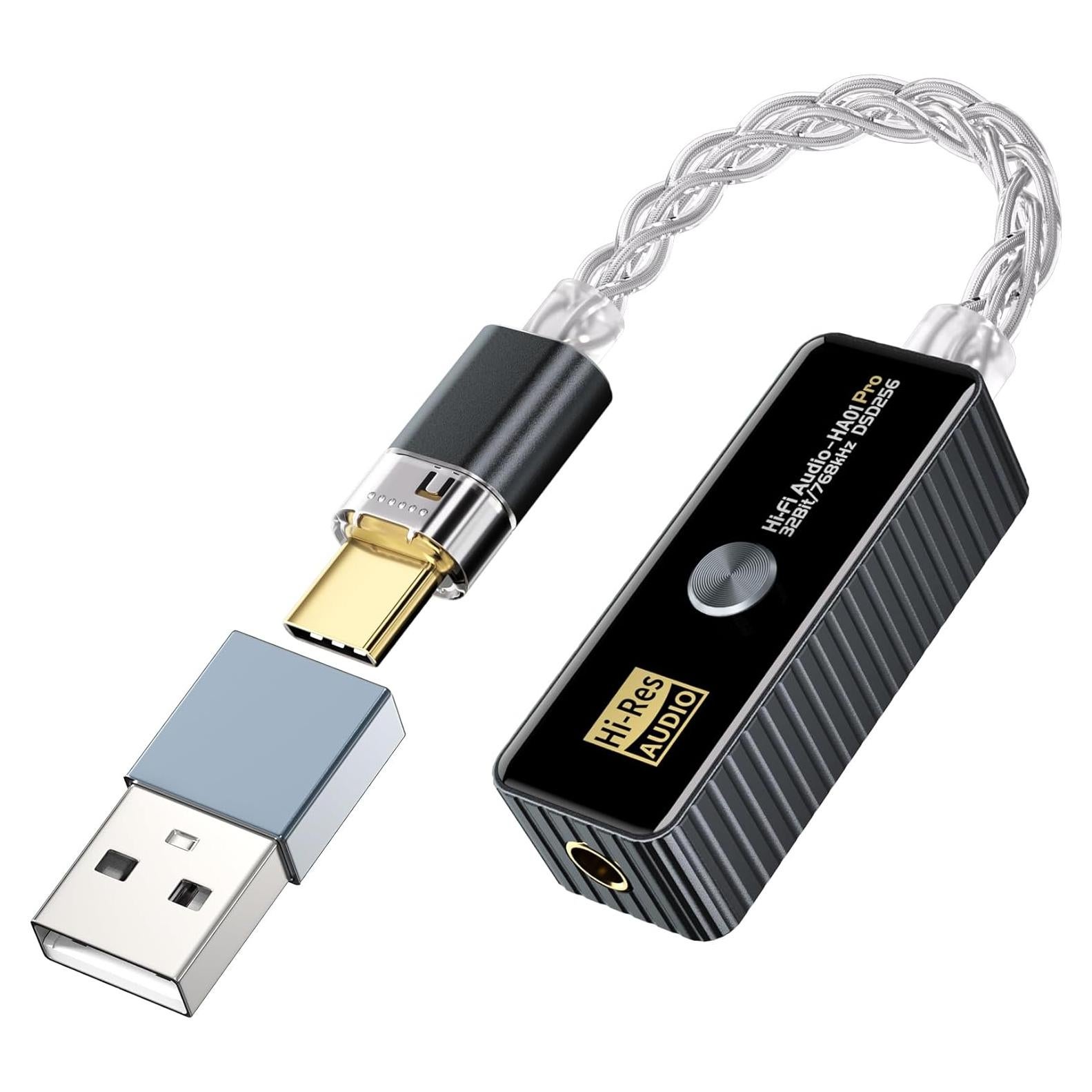 Amplificador de Auriculares Daakro HA01 Pro USB-C 32bit/768KHz