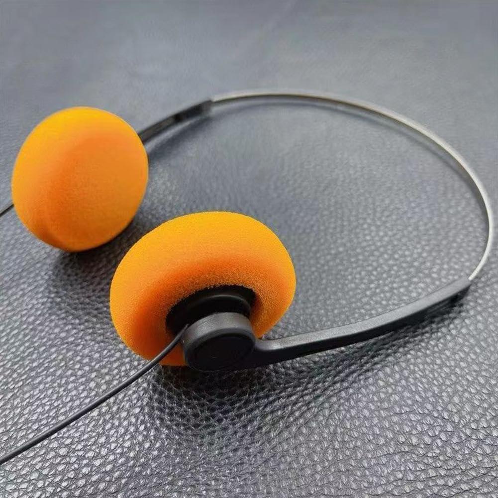 Auriculares Retro Naranja Labriciyon Estéreo Hi-Fi 32g