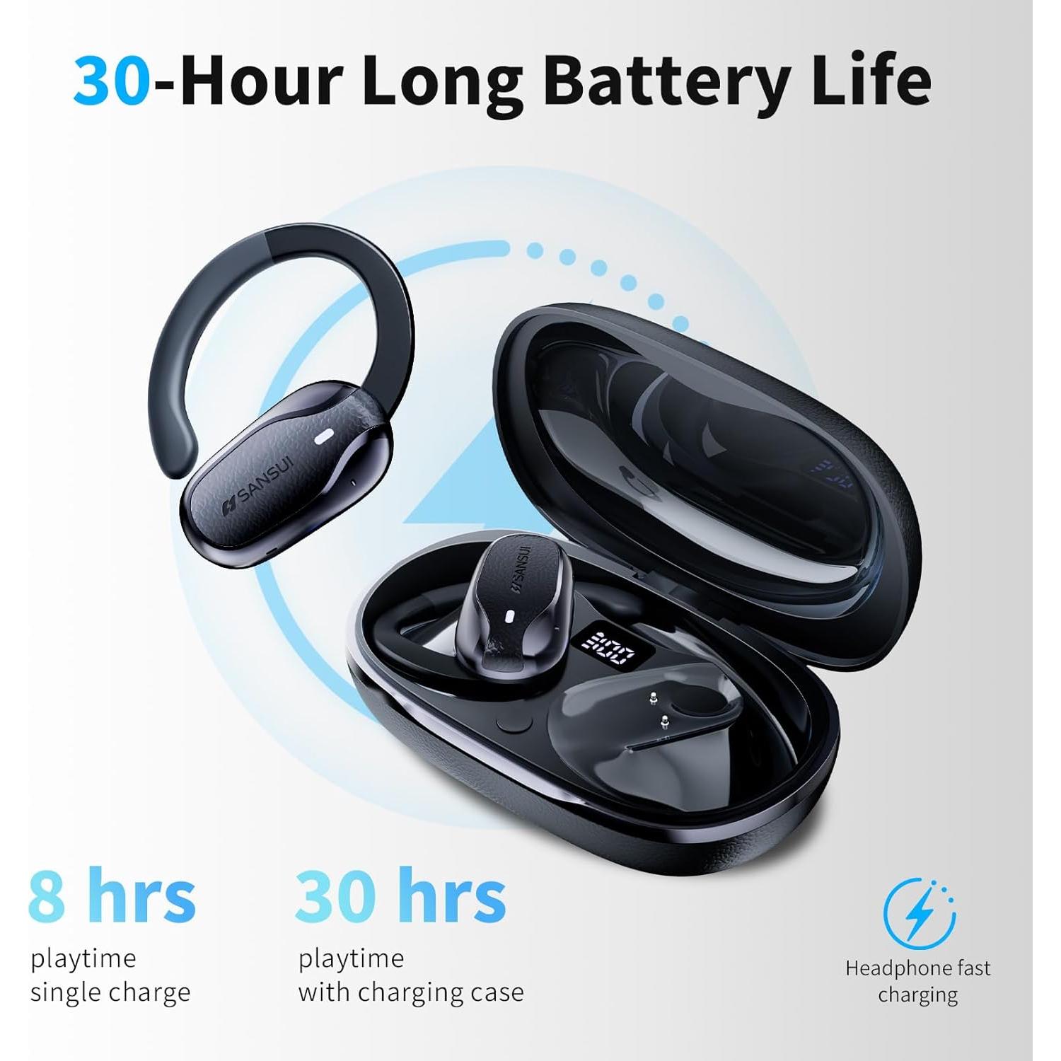 Auriculares inalámbricos SANSUI W65 Bluetooth 5.4 IPX4 30H