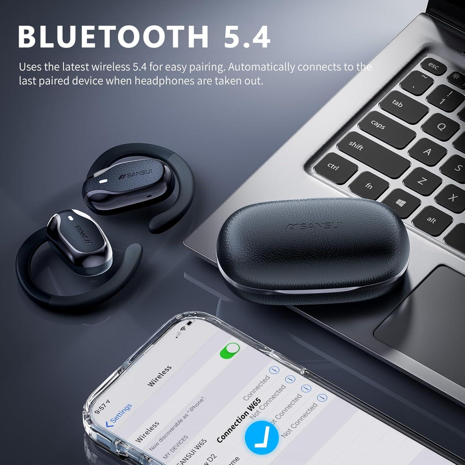 Auriculares inalámbricos SANSUI W65 Bluetooth 5.4 IPX4 30H