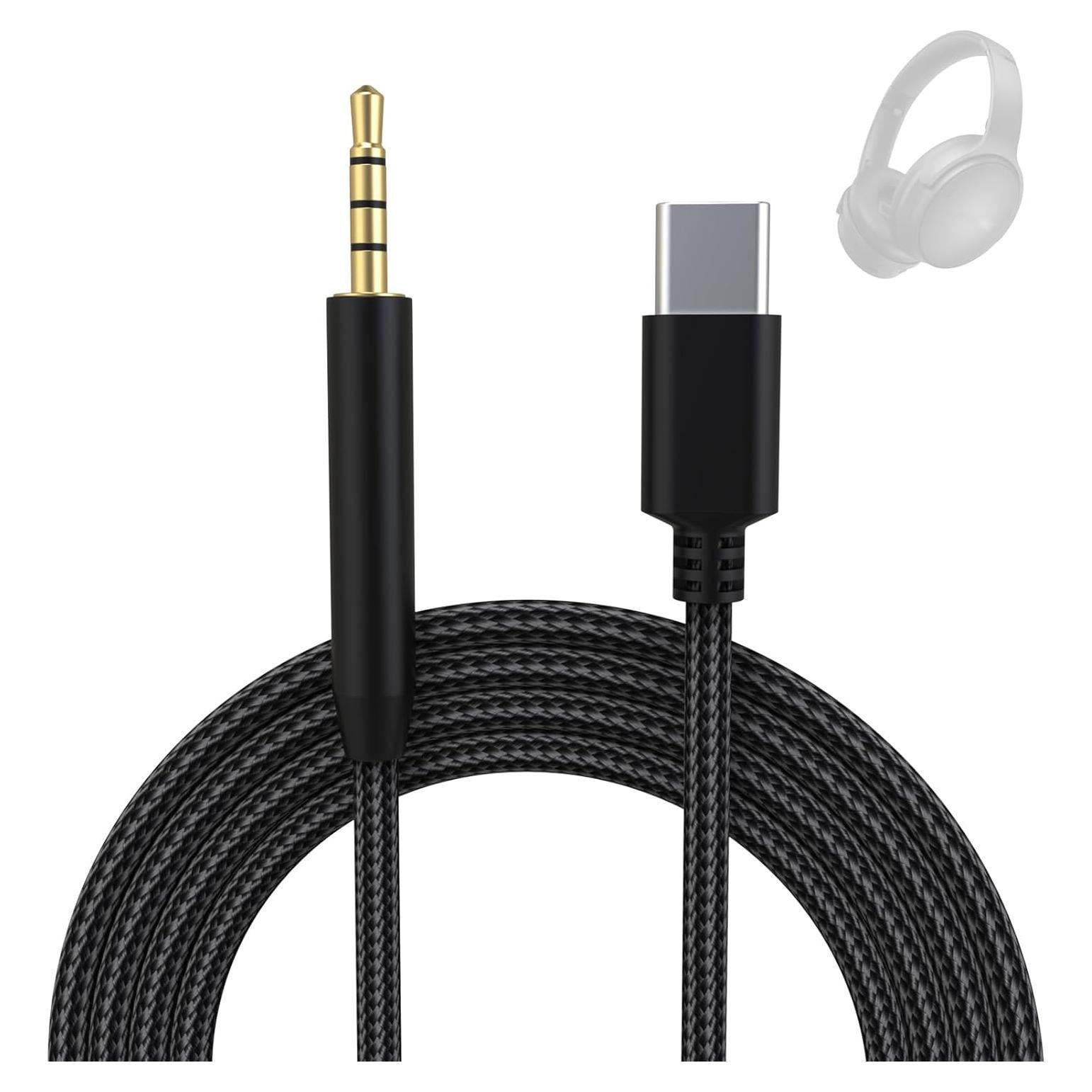 Cable de audio USB-C a 2.5mm Puiixur para Bose y AKG