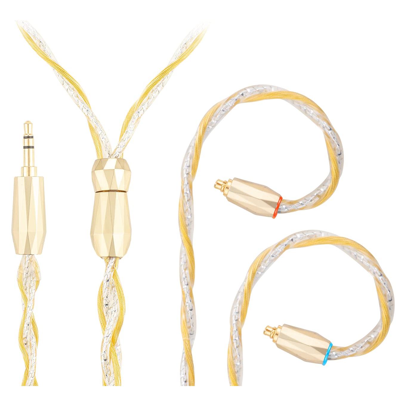 Cable Estéreo SYRNARN SN125K 3.5mm MMCX Cobre Plata Alta Calidad