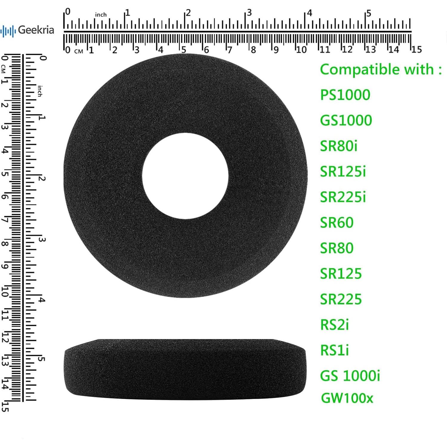 Almohadillas de Reemplazo Geekria para Auriculares GRADO PS1000, GS1000, SR80e - 2 Unidades