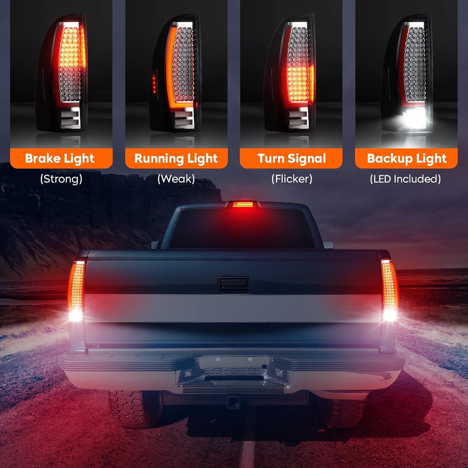 Luz Trasera LED y Tercera Luz de Freno Tresound para Toyota Tacoma 2005-2015