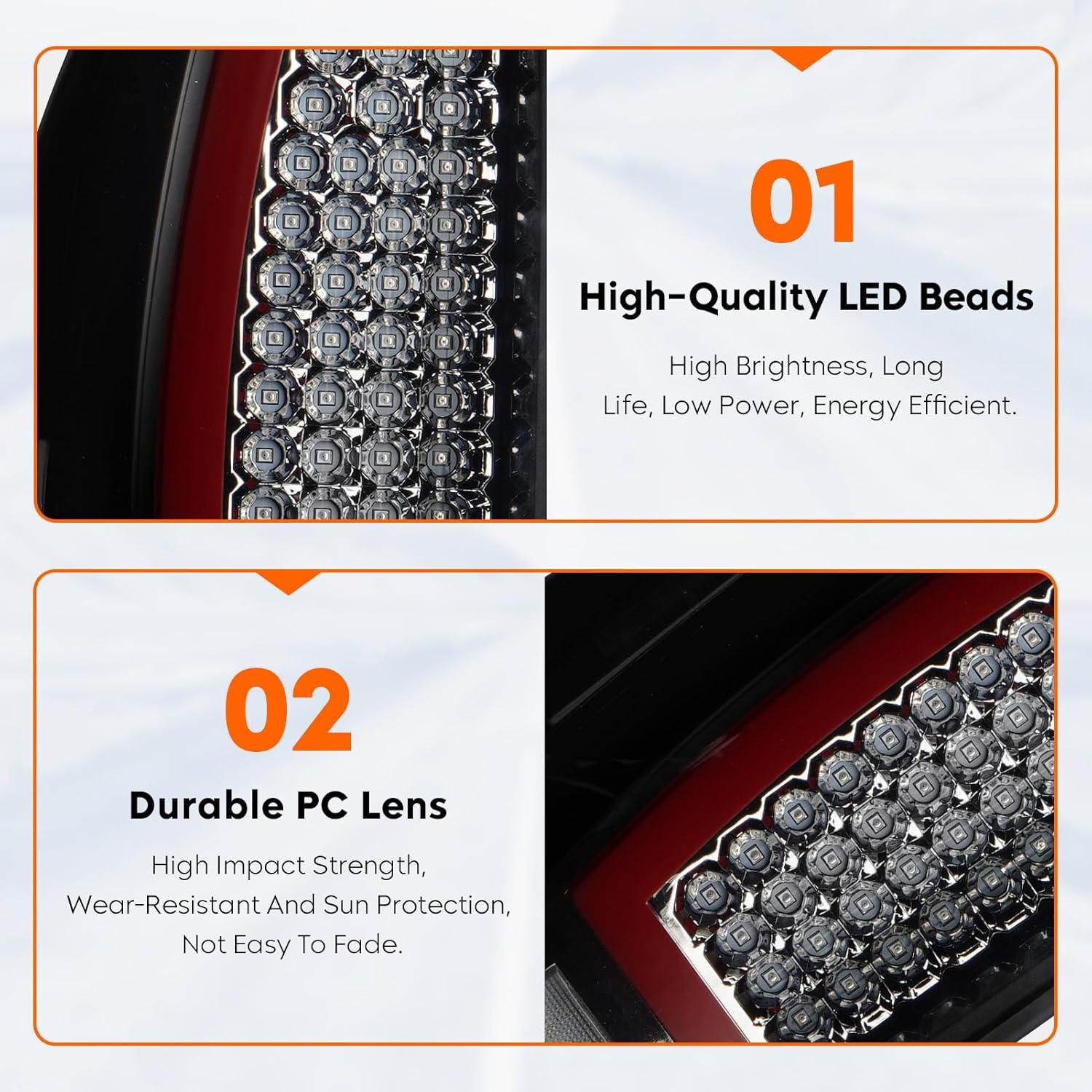 Luz Trasera LED y Tercera Luz de Freno Tresound para Toyota Tacoma 2005-2015