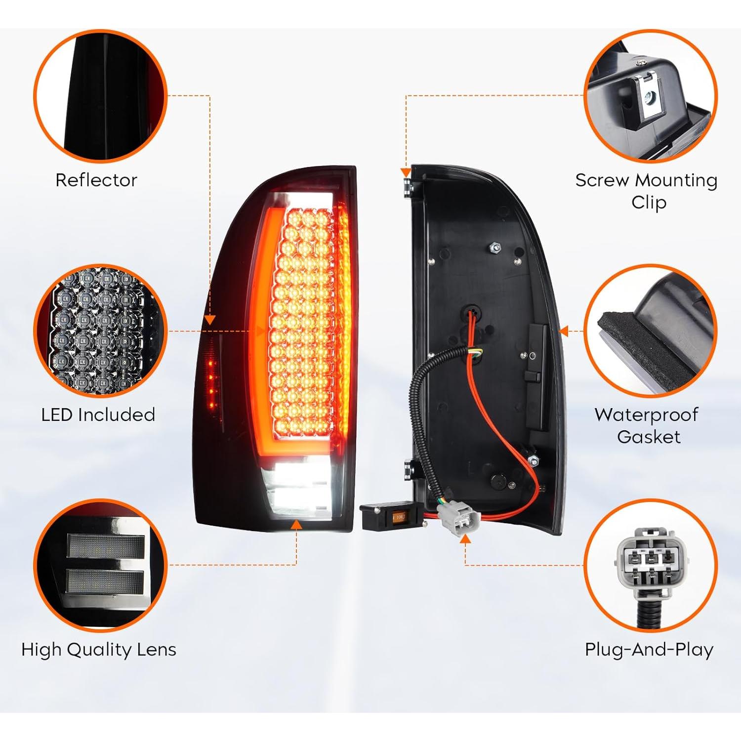 Luz Trasera LED y Tercera Luz de Freno Tresound para Toyota Tacoma 2005-2015