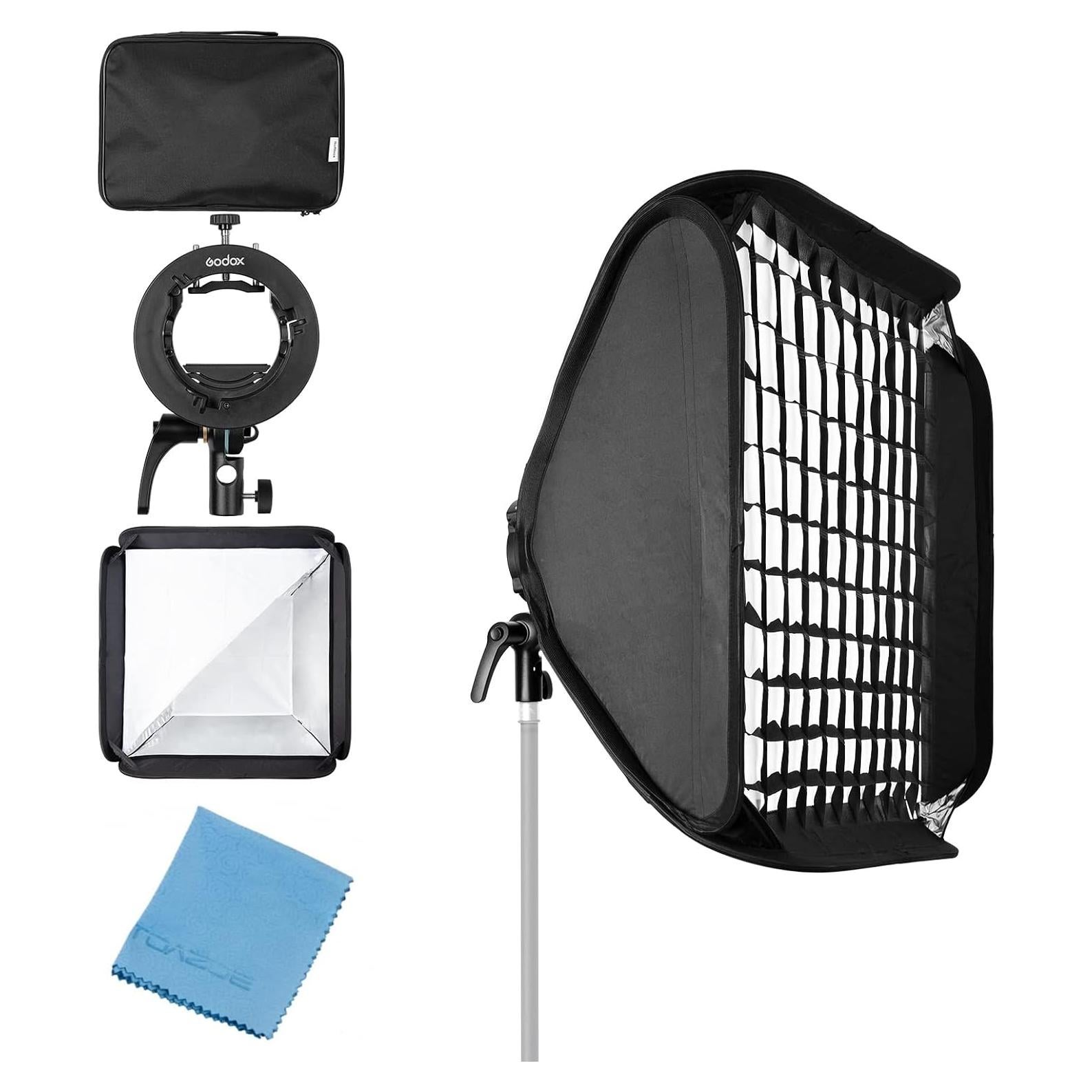 Softbox de tira Godox 60x60cm con soporte S2 Bowens