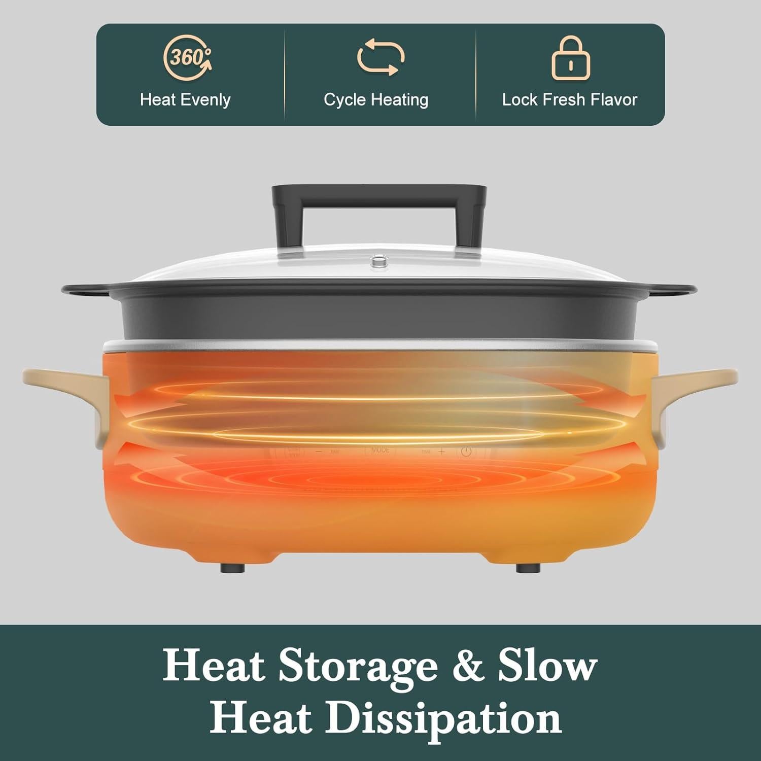 Olla Multiusos 6QT Indy Vac Programable 8 en 1 Antiadherente