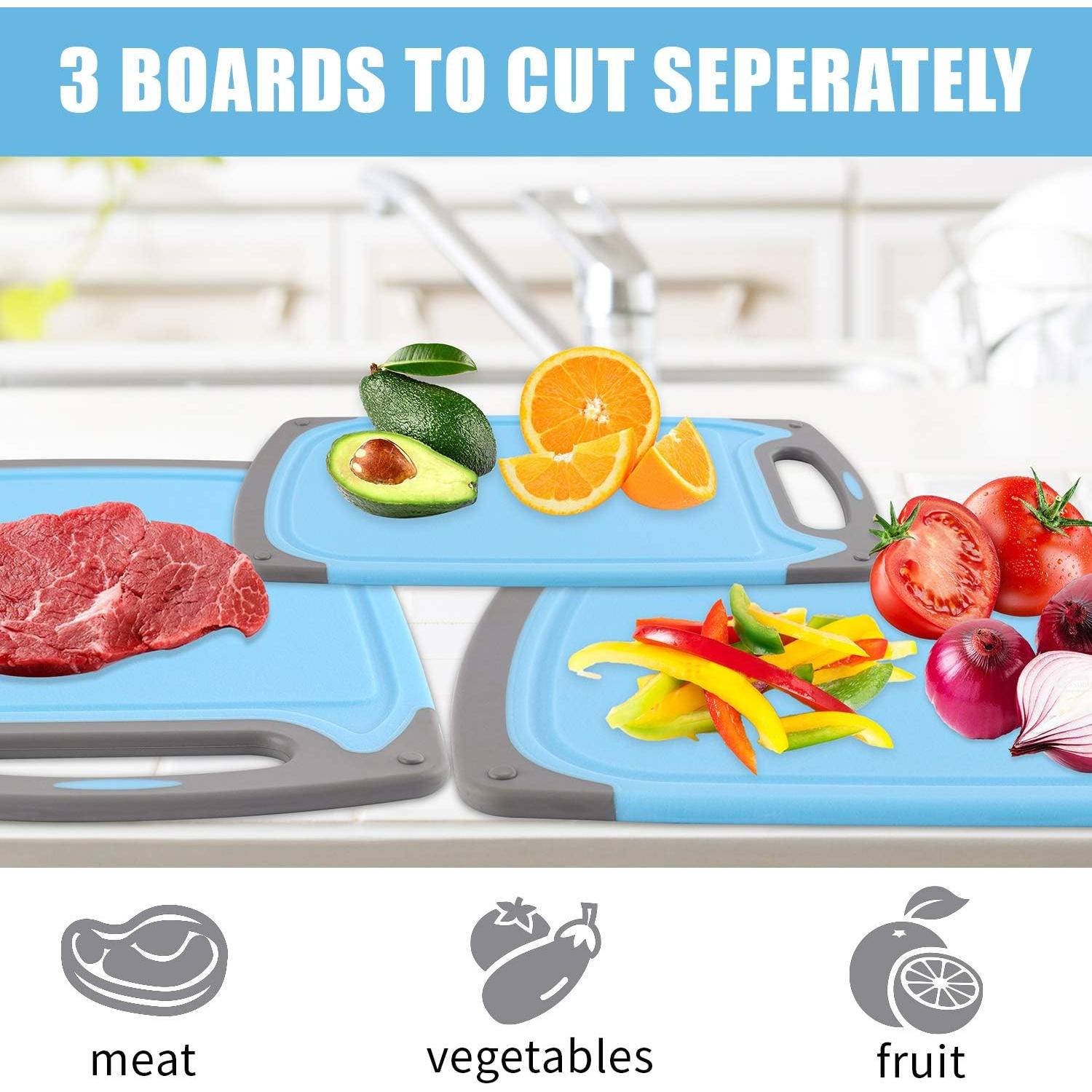 Juego de 3 Tablas de Cortar Rottogoon Antideslizantes 40cm