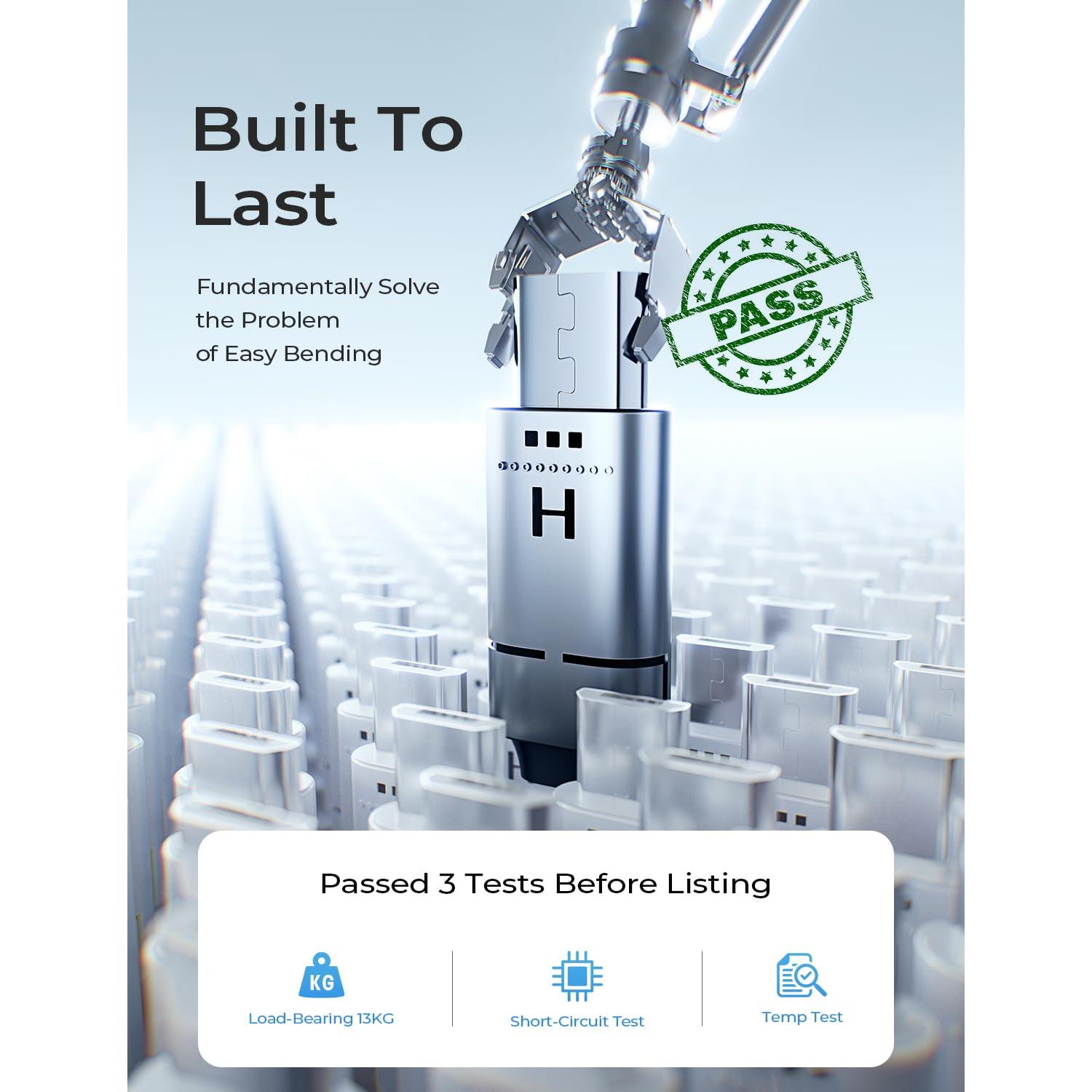 Cable USB C a Micro USB LISEN 1m 2-Pack Carga Rápida 2.4A