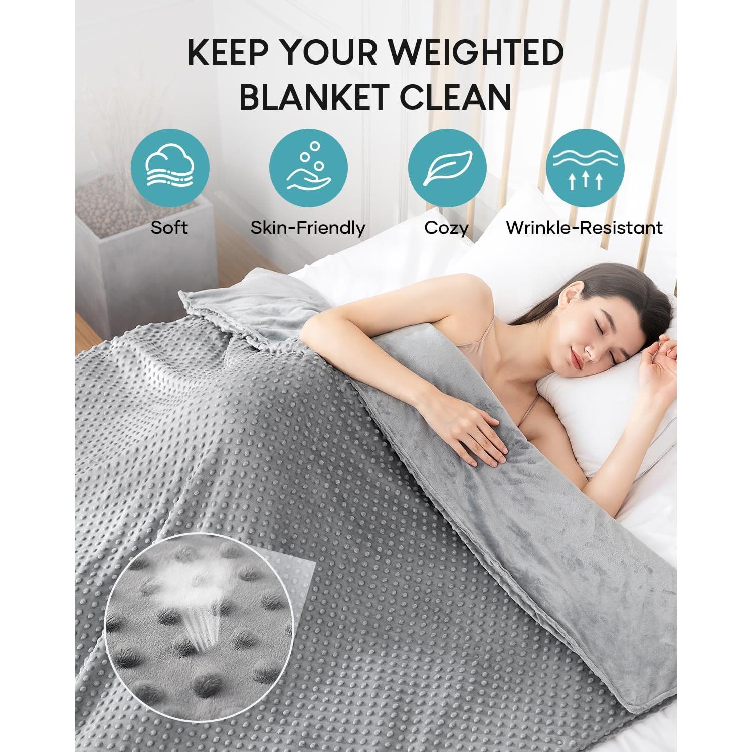 Funda de Manta con Peso Cottonblue 122x183 cm Gris Suave