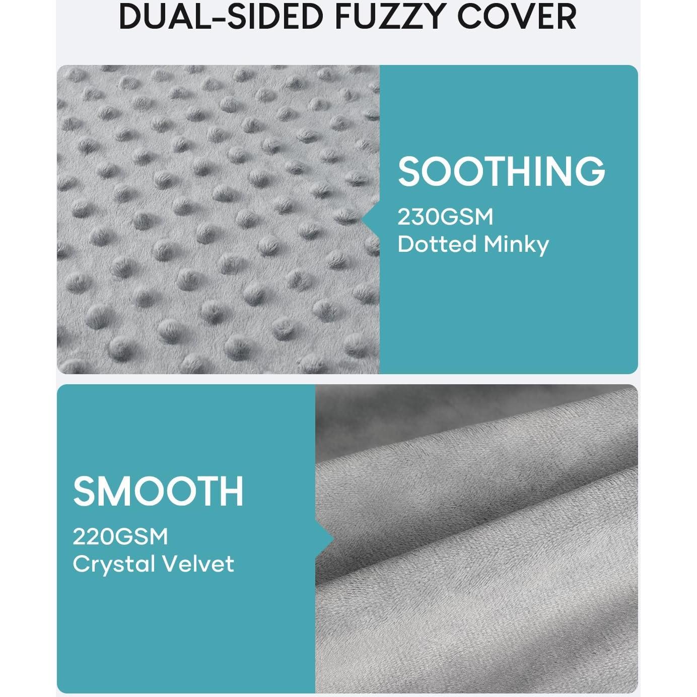 Funda de Manta con Peso Cottonblue 122x183 cm Gris Suave