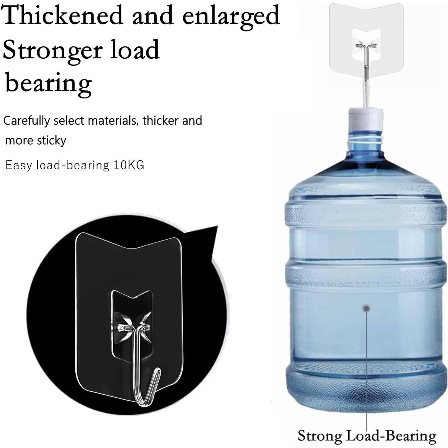 Ganchos Adhesivos Transparentes Nabreeli - 3 Piezas 14.97 kg