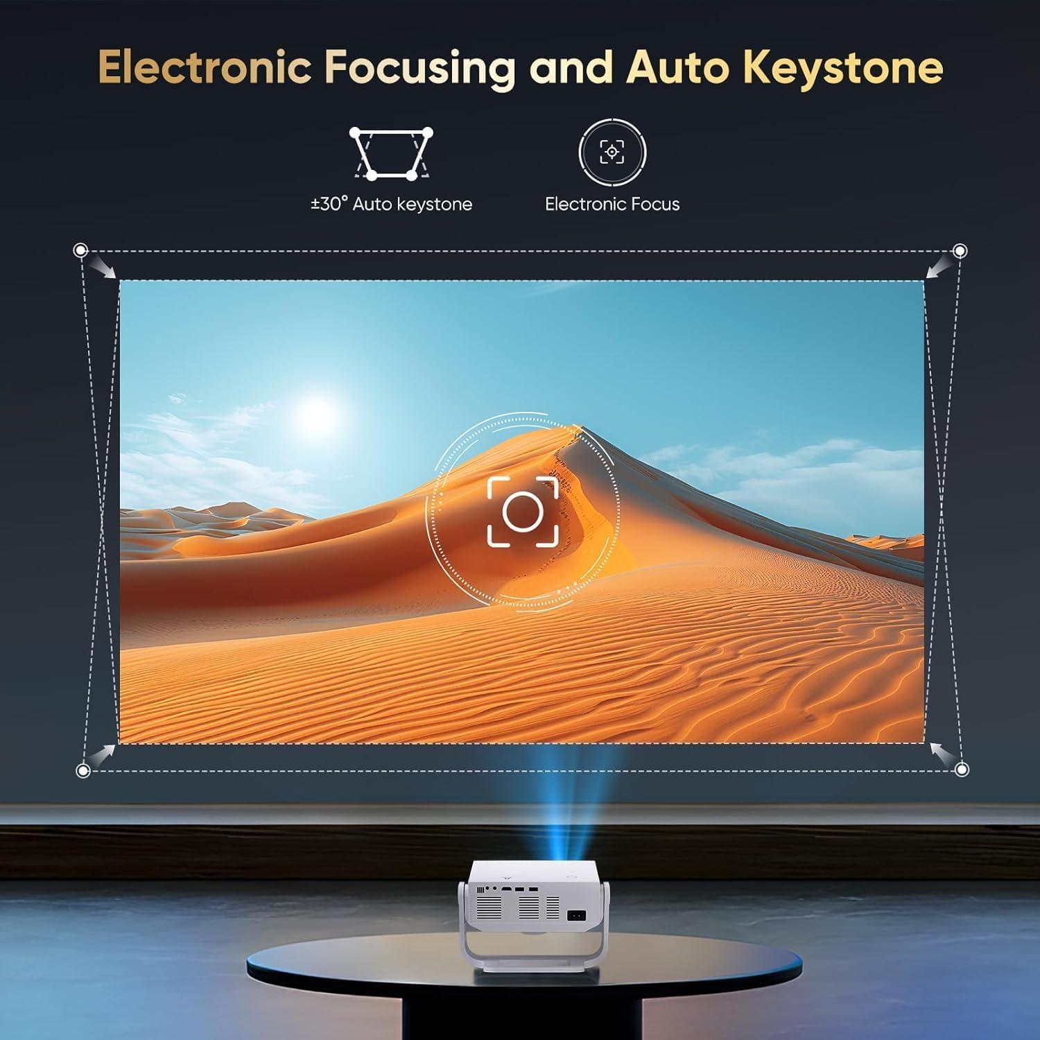 Proyector WiFi Bluetooth Wielio 1080P 650 ANSI 20000 lúmenes