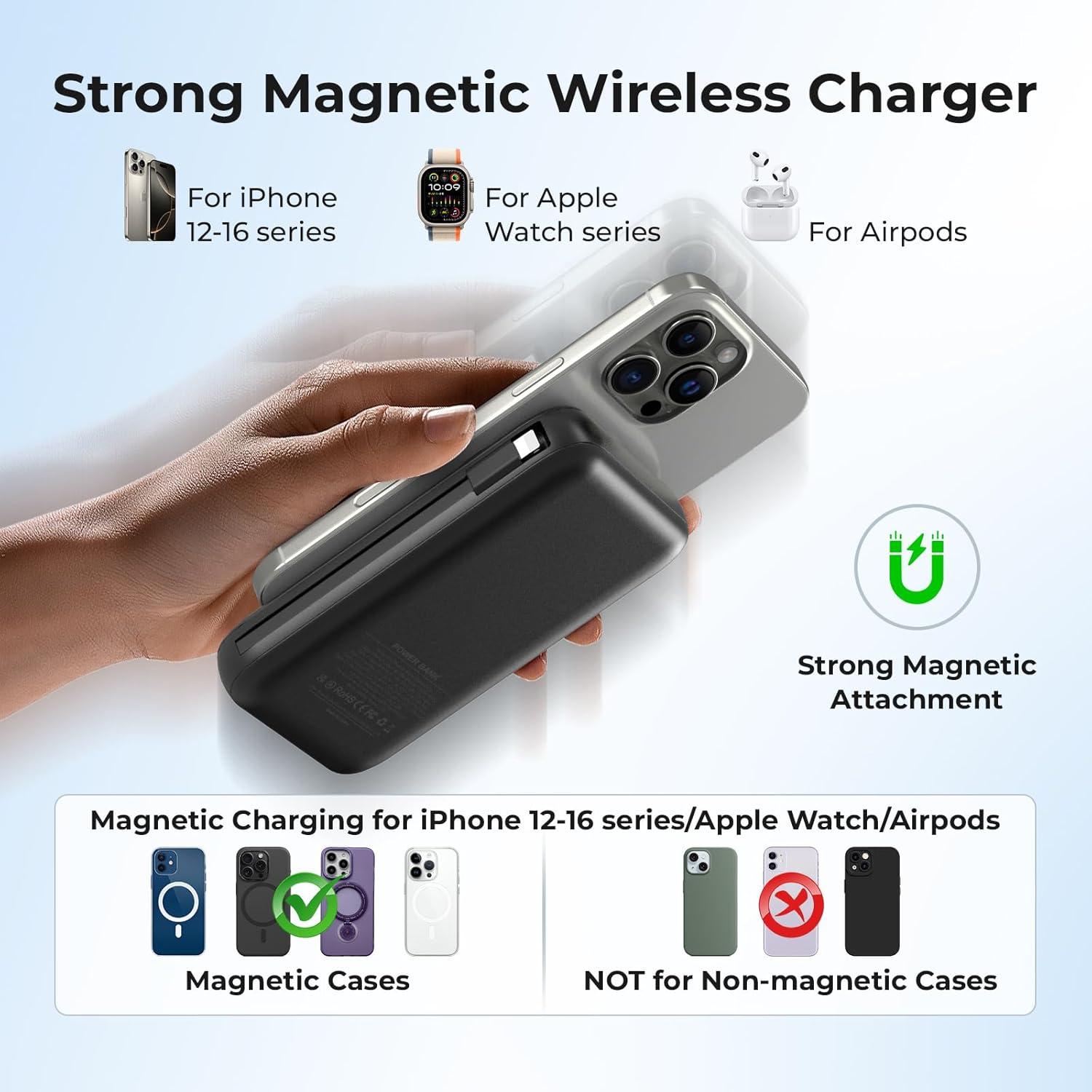 Cargador Portátil Magnético 26800mAh para iPhone y Android
