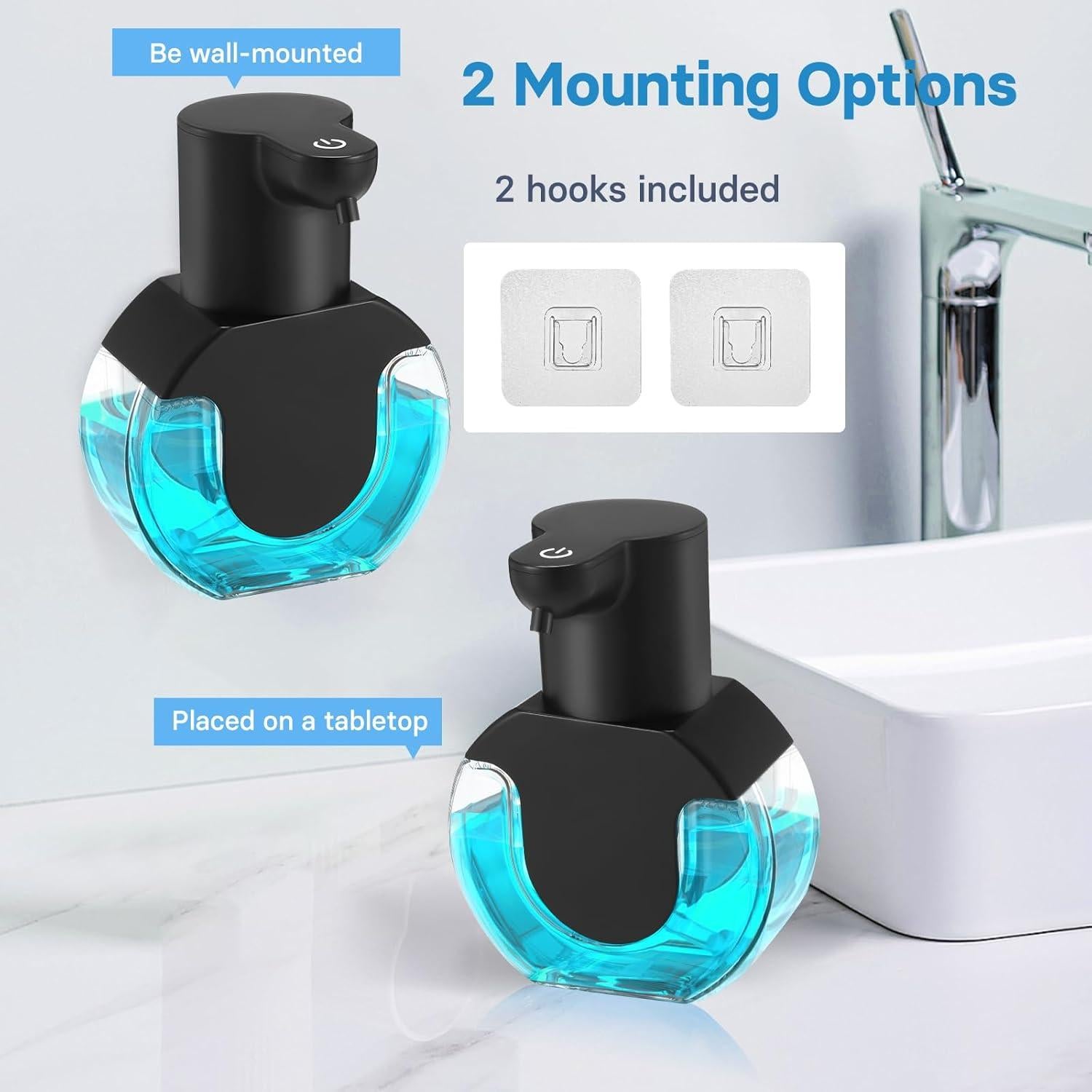 Paquete de 2 dispensadores automáticos de jabón VZZNN 420ml