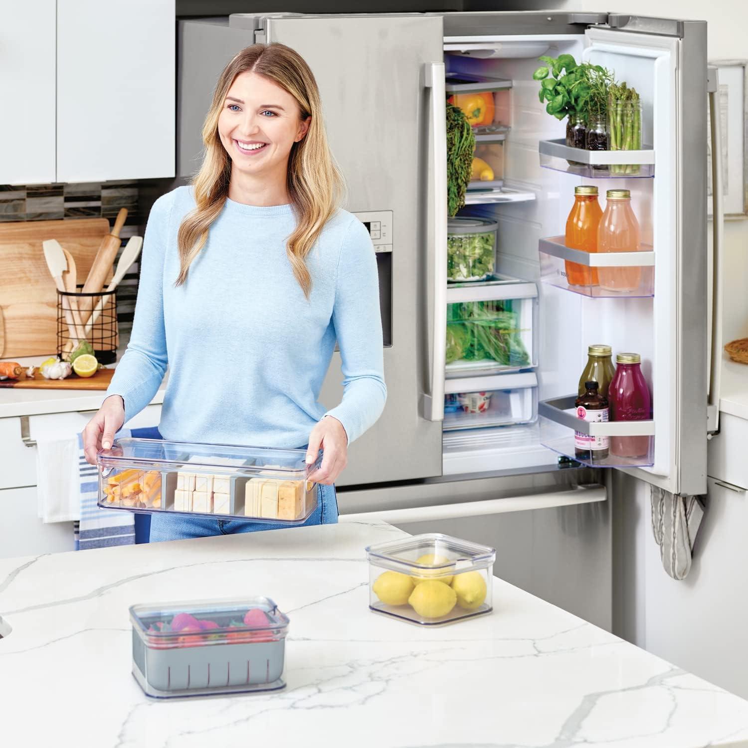 Juego de 3 Contenedores de Plástico iDesign Crisp para Refrigerador