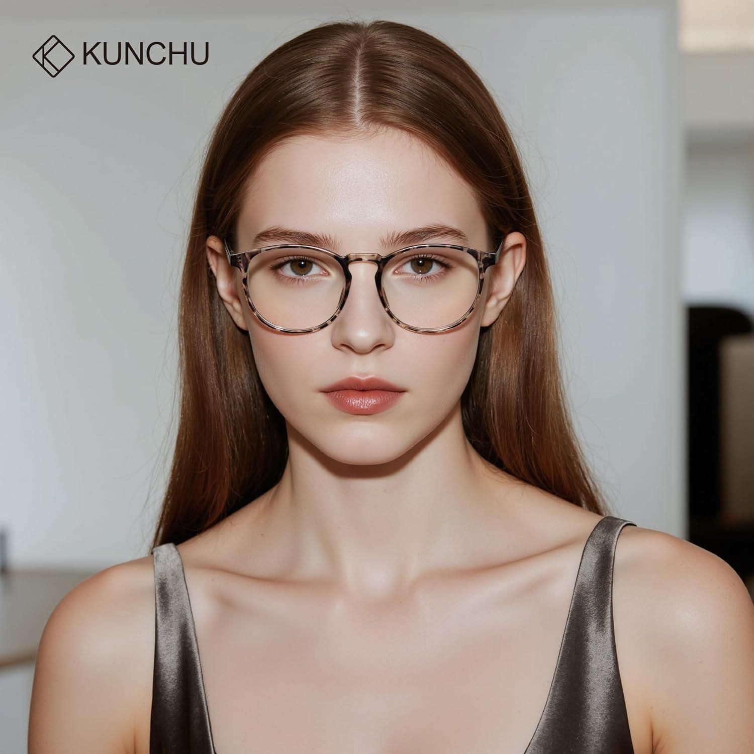 Gafas de Luz Azul KUNCHU UV400 para Adultos - Retro y Ligeras