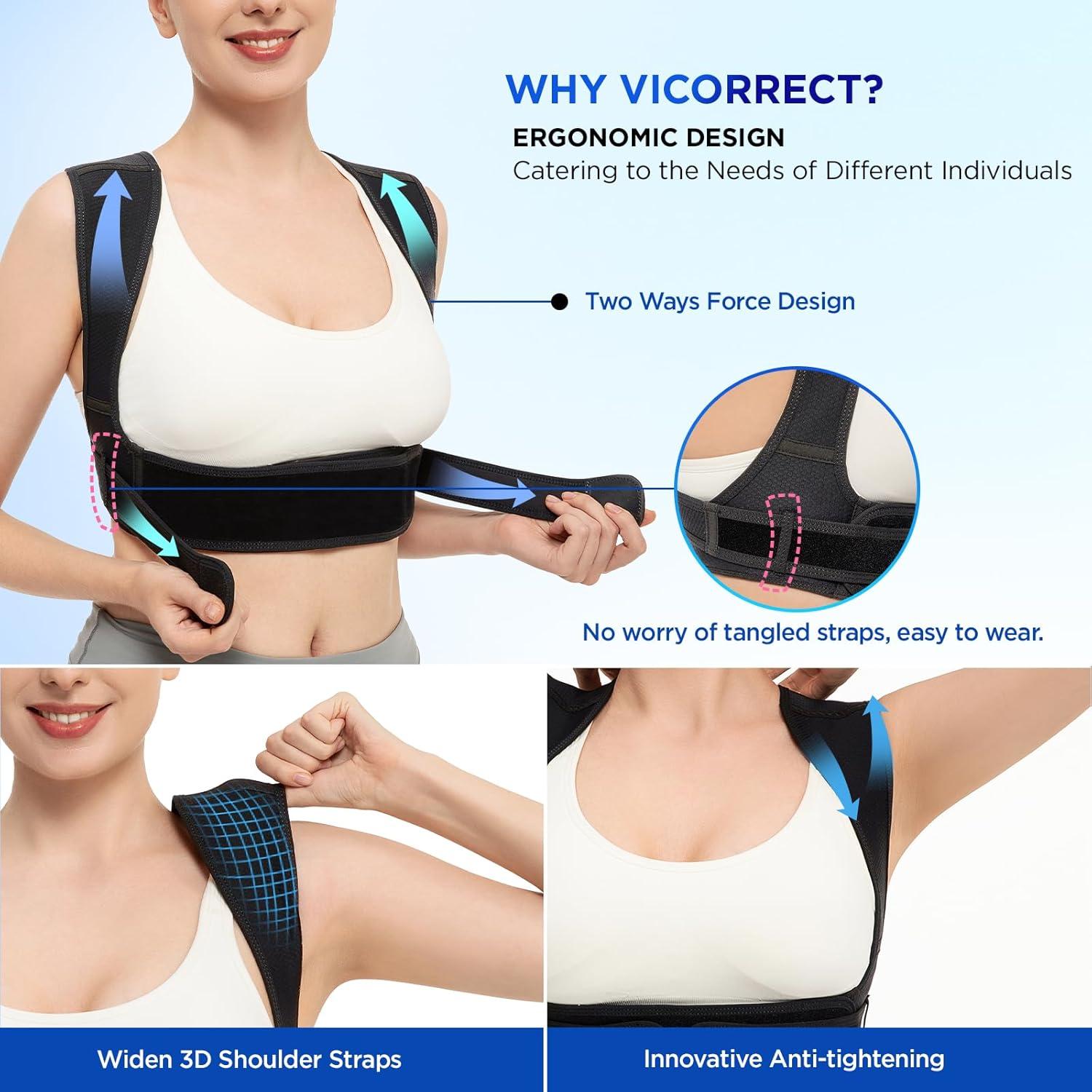 Corrector de Postura Vicorrect Ajustable para Espalda - Unisex