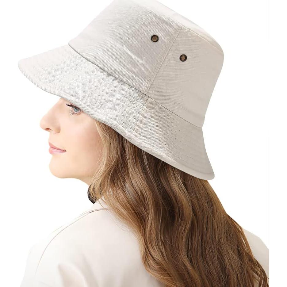 Sombrero de Cubo Unisex Malaxlx Algodón UPF 50+ Playa